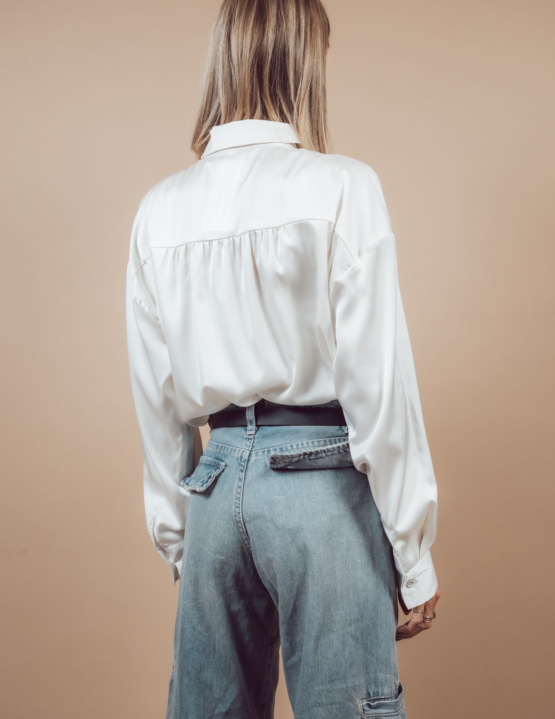 Adeline Satin Button Up *COMING SOON* sold by Shop Stevie product image thumbnail 4