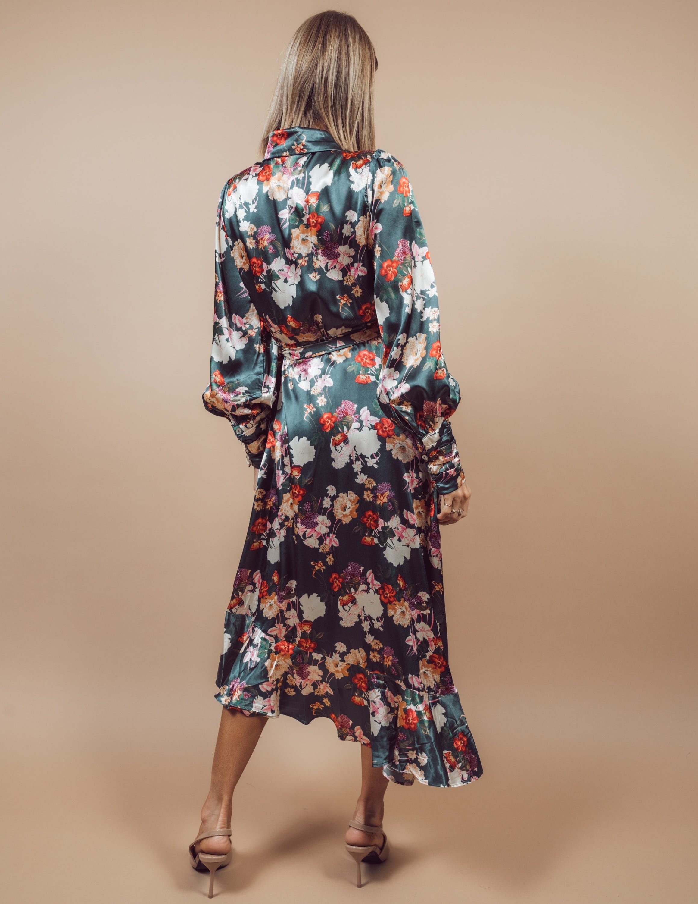 Mirabel Satin Wrap Dress *COMING SOON* sold by Shop Stevie product image thumbnail 4