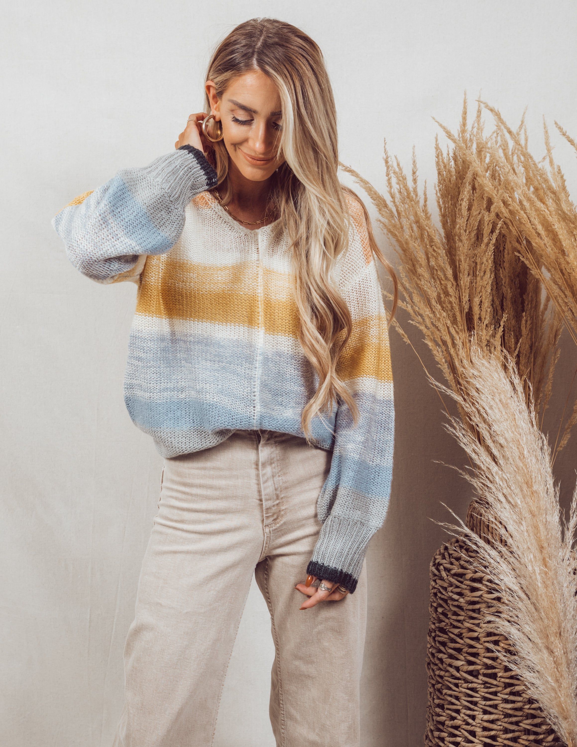 Sunrise Striped Sweater sold by Shop Stevie