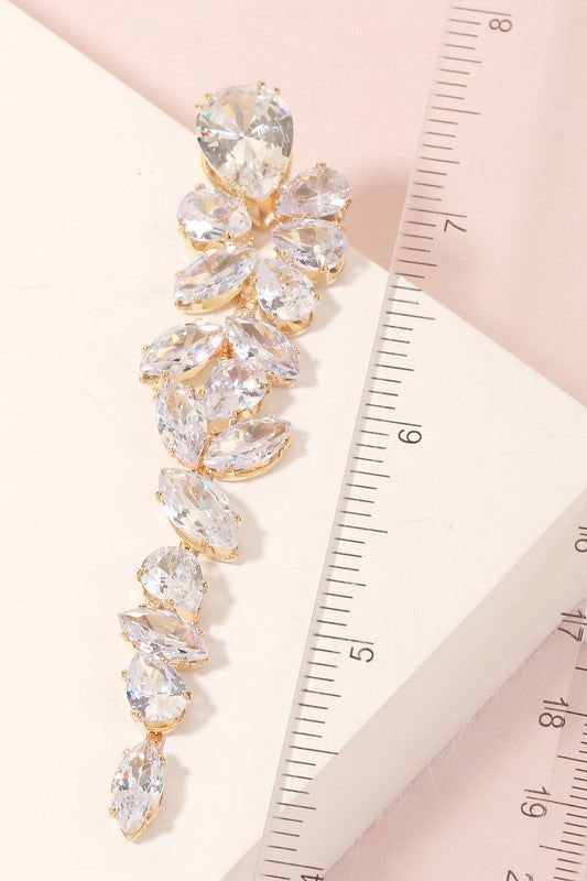 Rhinestone Teardrop Dangle Earrings sold by Shop Stevie product image thumbnail 2