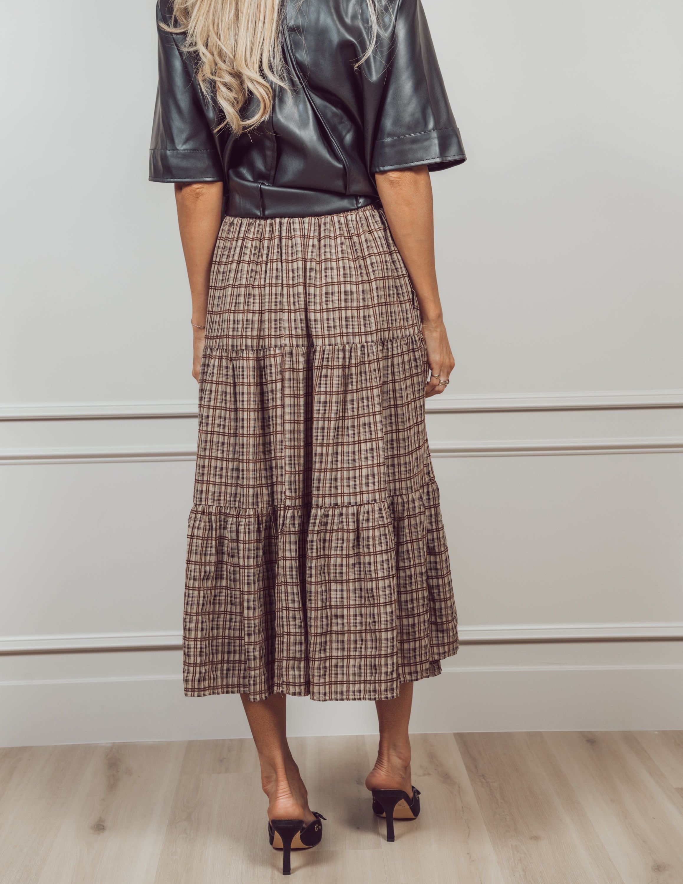 Delaney Plaid Midi Skirt *COMING SOON* sold by Shop Stevie product image thumbnail 4