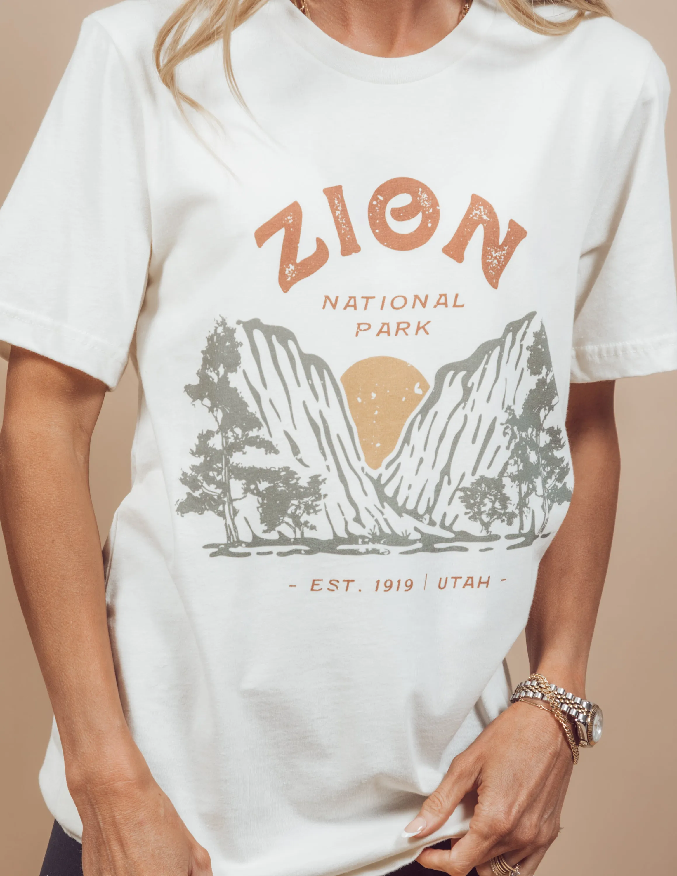 Zion National Park Graphic Tee sold by Shop Stevie product image thumbnail 3