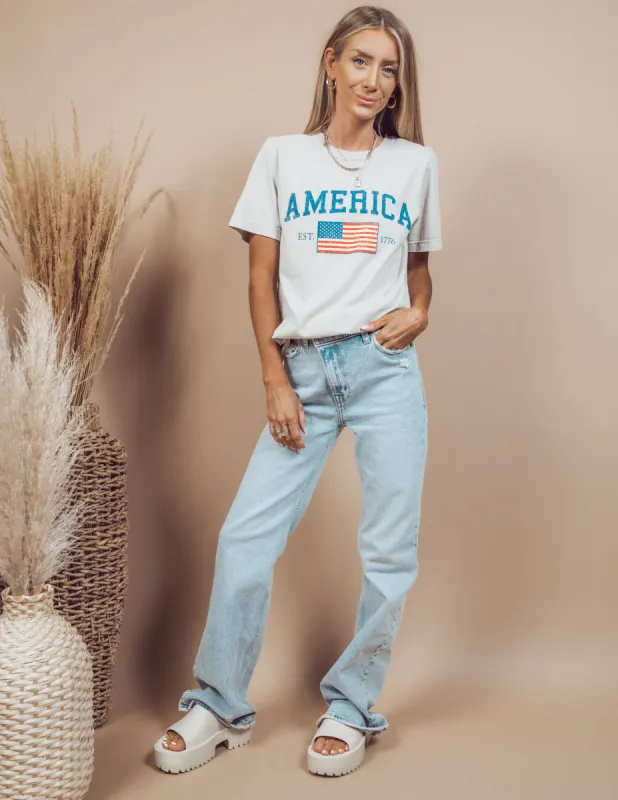 American Flag Graphic Tee sold by Shop Stevie