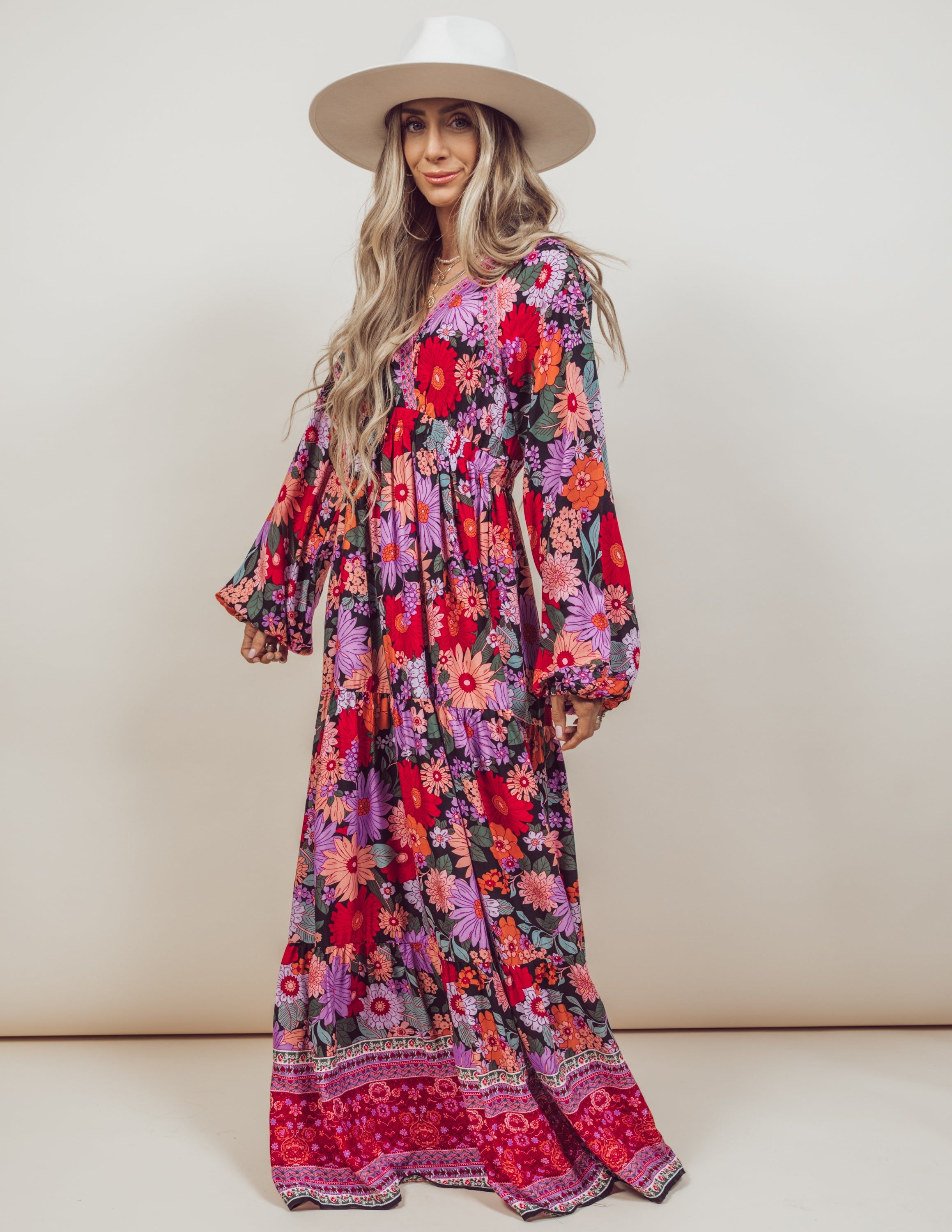 Ebony Floral Maxi Dress sold by Shop Stevie product image thumbnail 3