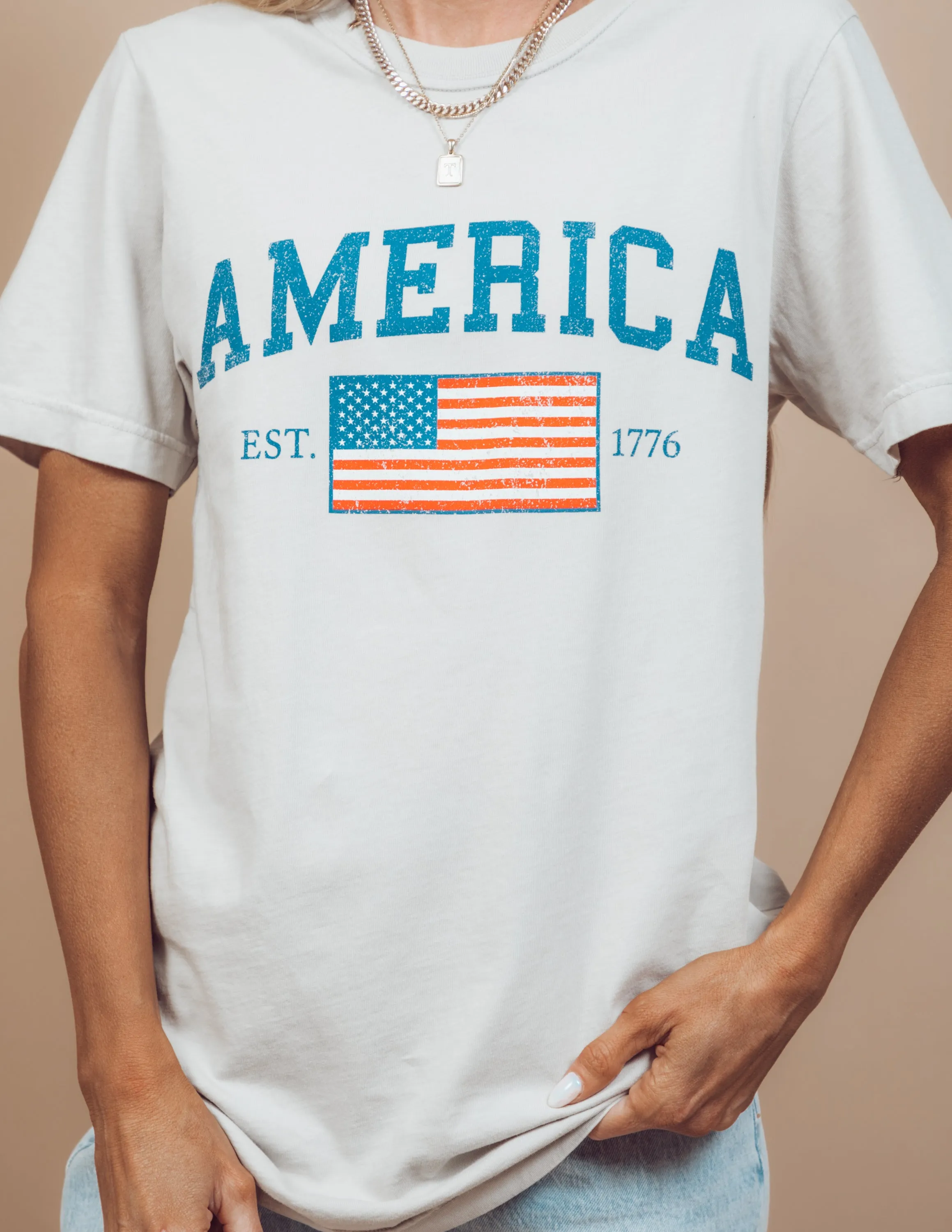 American Flag Graphic Tee sold by Shop Stevie product image thumbnail 3