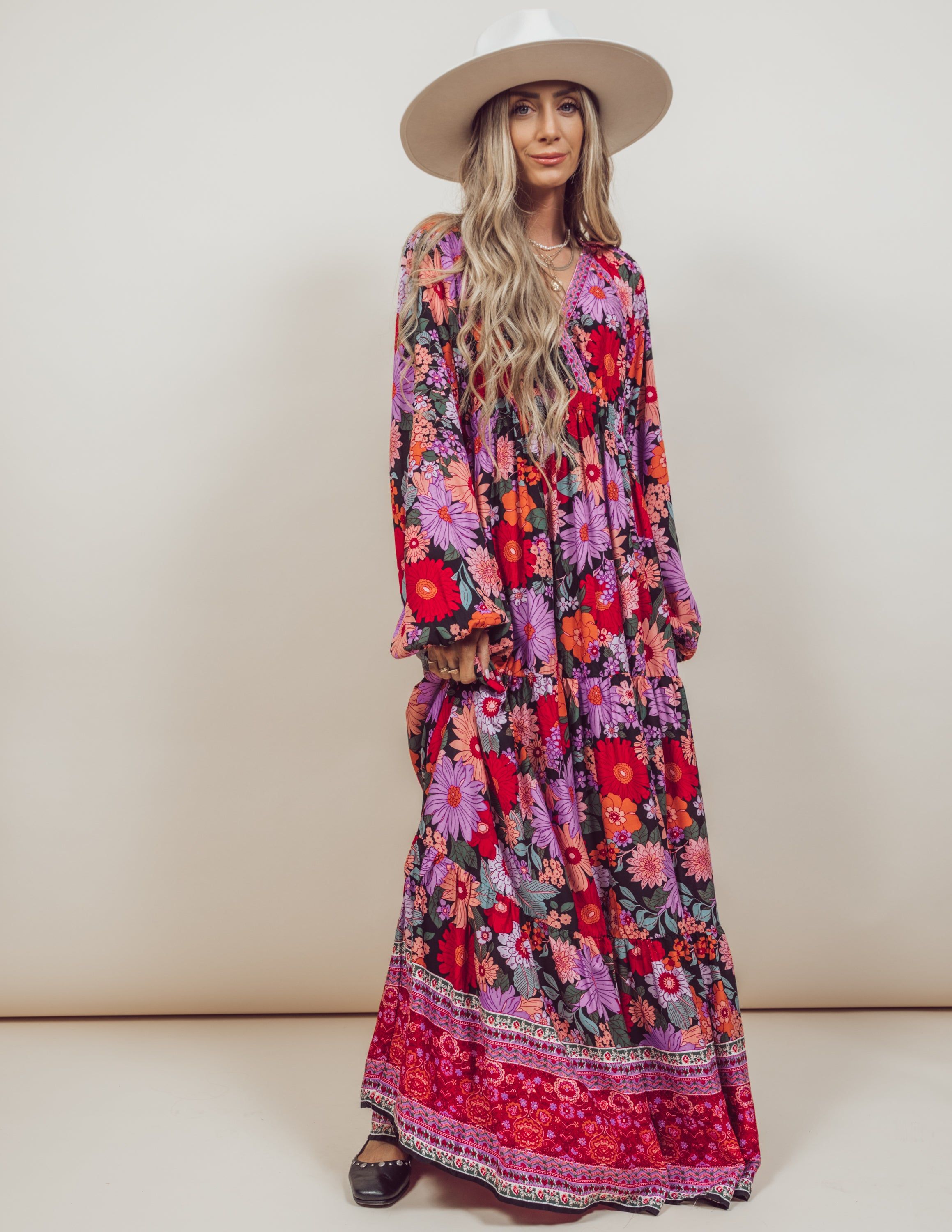 Ebony Floral Maxi Dress sold by Shop Stevie product image thumbnail 2