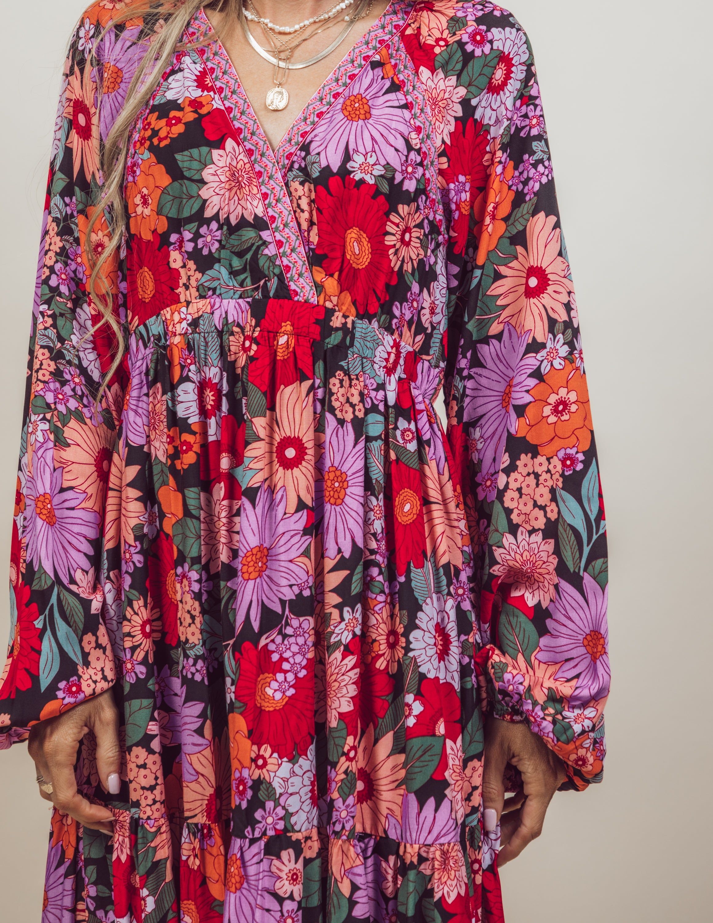 Ebony Floral Maxi Dress sold by Shop Stevie product image thumbnail 5