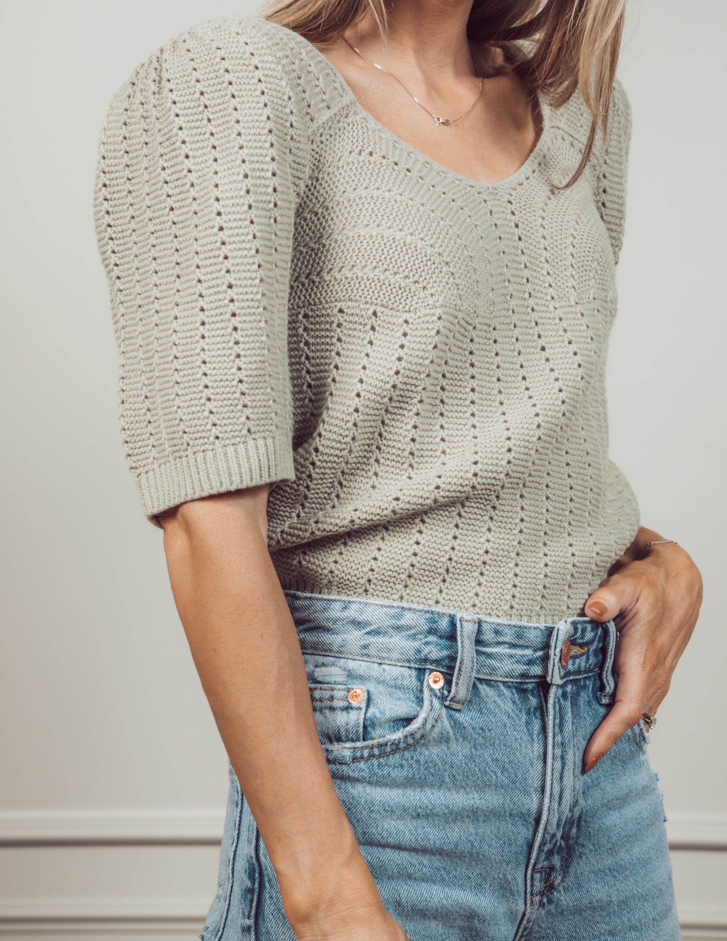 Kaylee Pointelle Top sold by Shop Stevie product image thumbnail 3