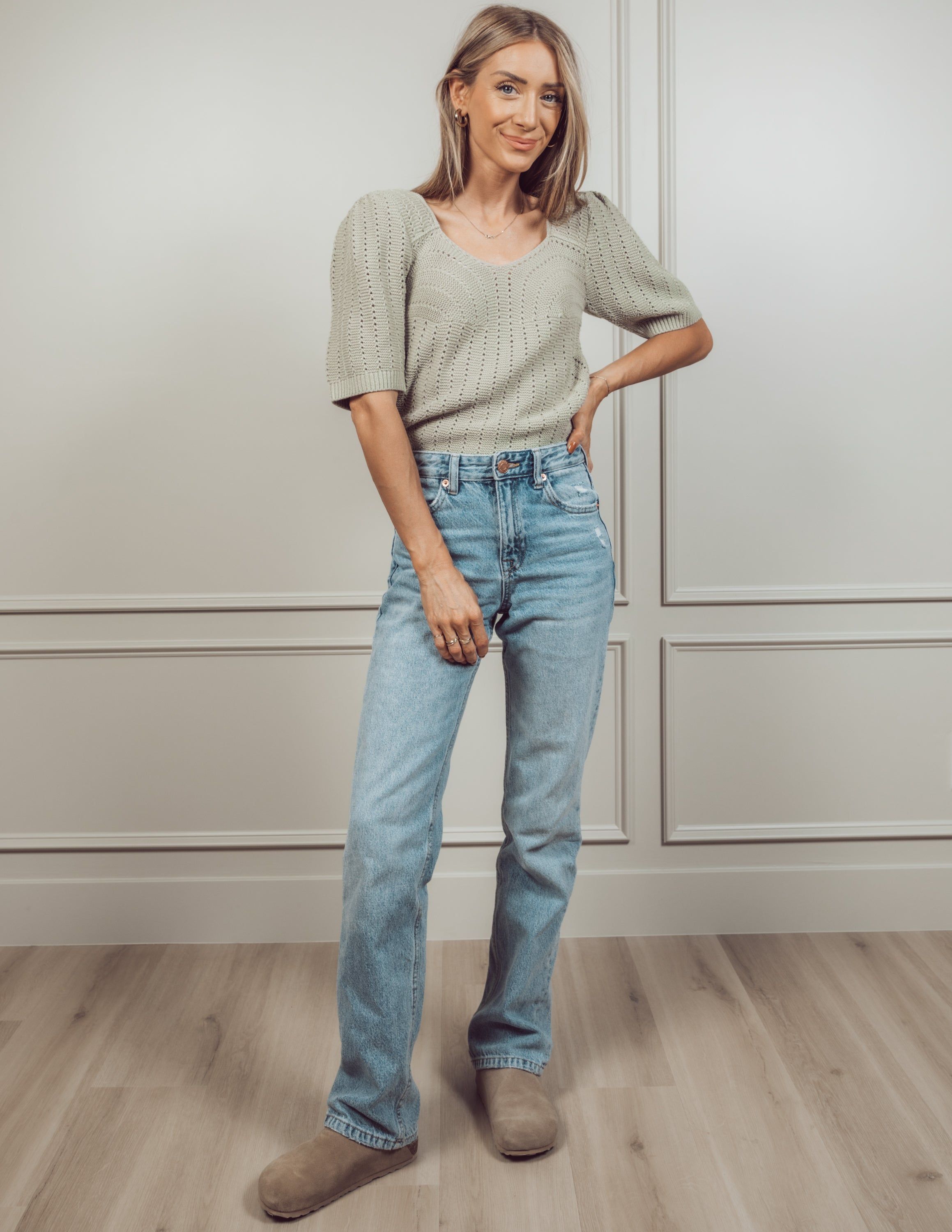 Kaylee Pointelle Top sold by Shop Stevie product image thumbnail 4