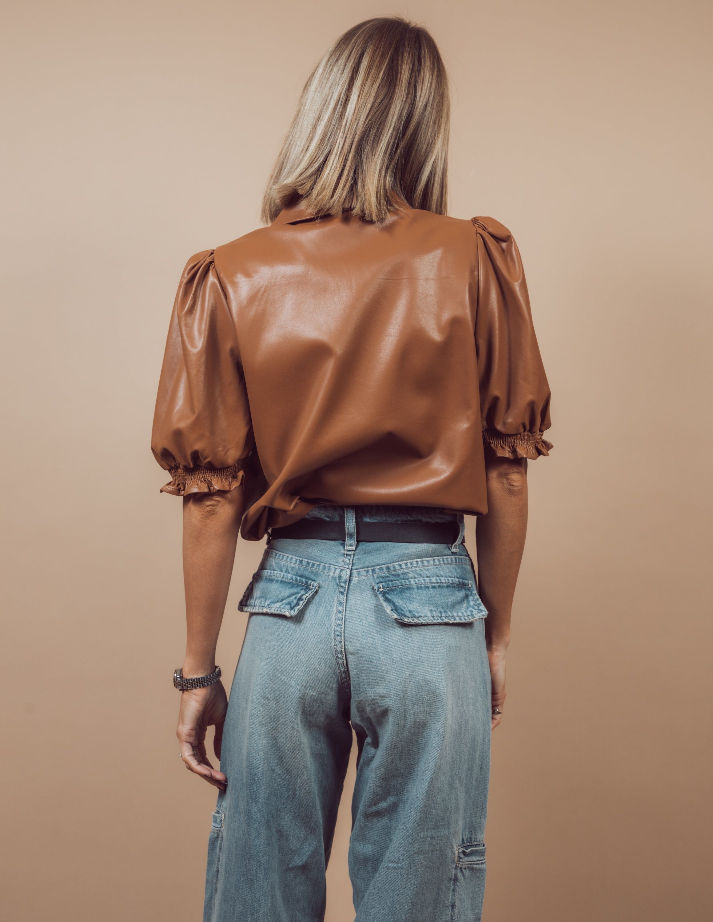 Bronte Faux Leather Top sold by Shop Stevie product image thumbnail 5