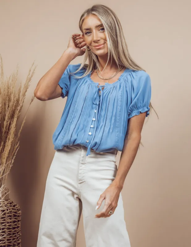 Kiana Ruffle Top sold by Shop Stevie