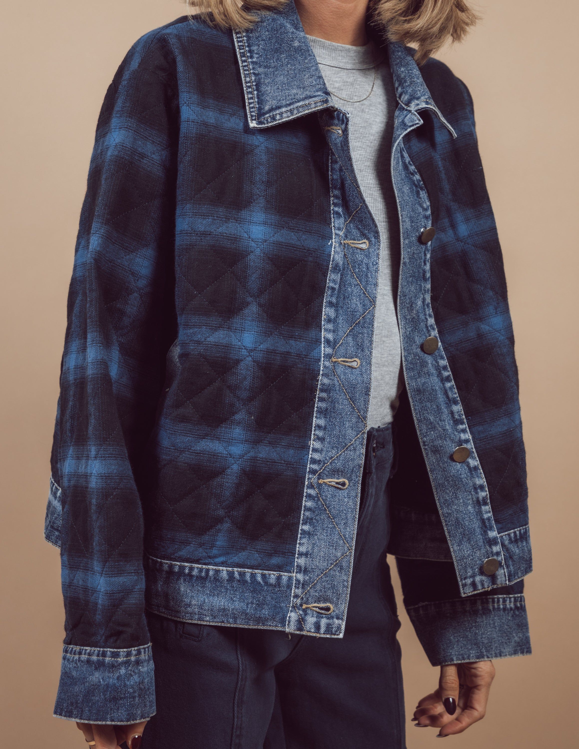 Gabriella Plaid Denim Jacket *COMING SOON* sold by Shop Stevie product image thumbnail 5