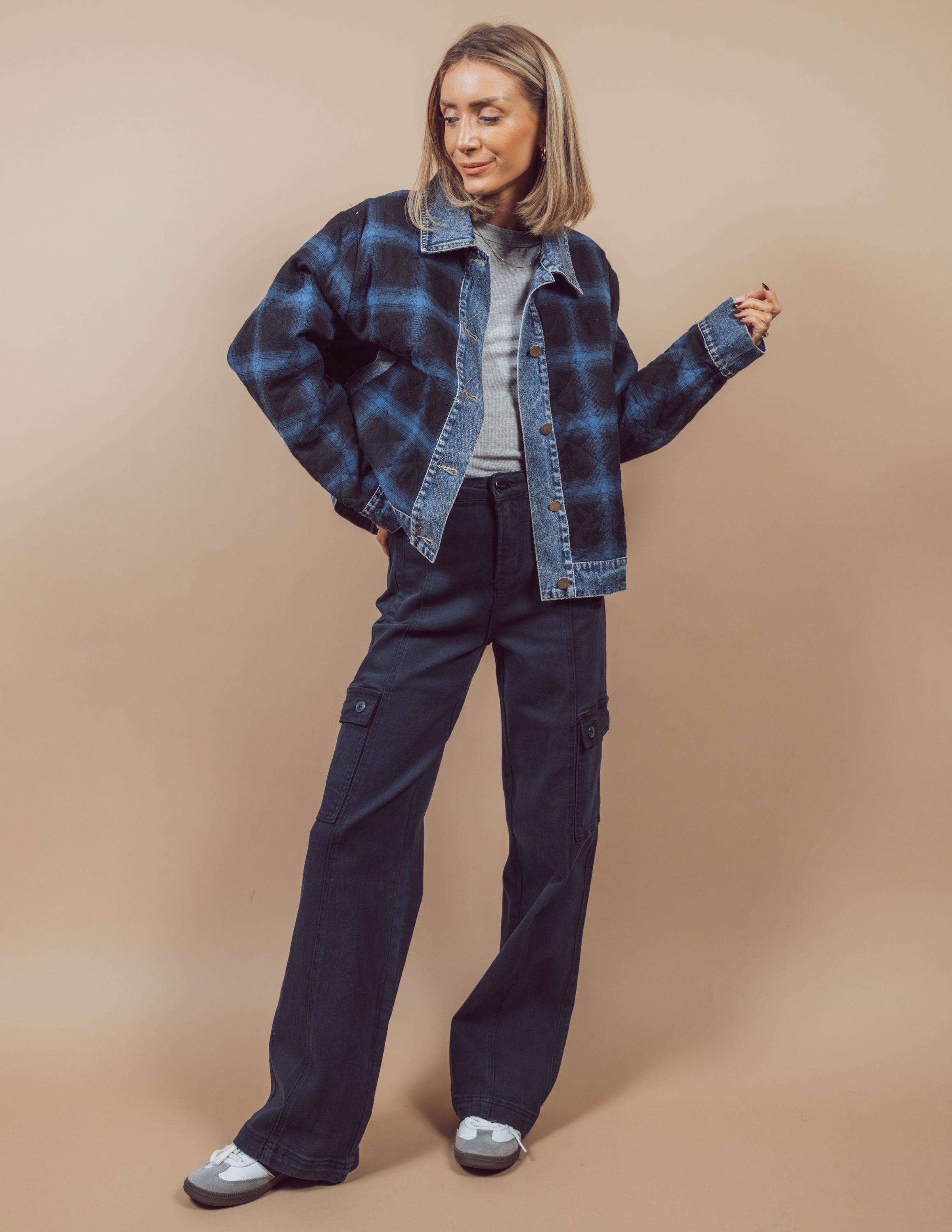 Gabriella Plaid Denim Jacket *COMING SOON* sold by Shop Stevie product image thumbnail 3