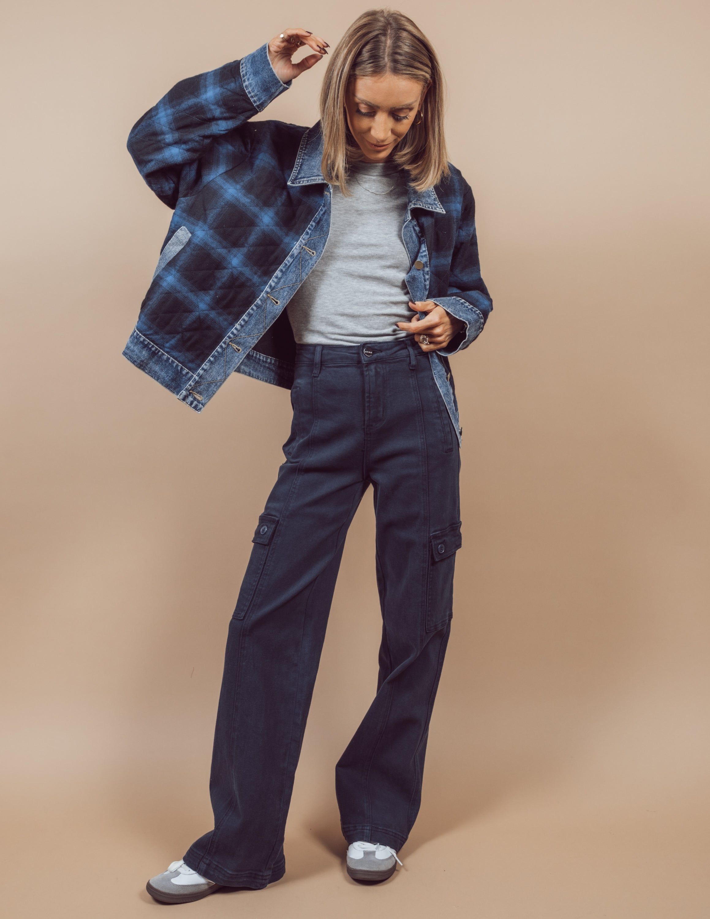 Gabriella Plaid Denim Jacket *COMING SOON* sold by Shop Stevie product image thumbnail 2