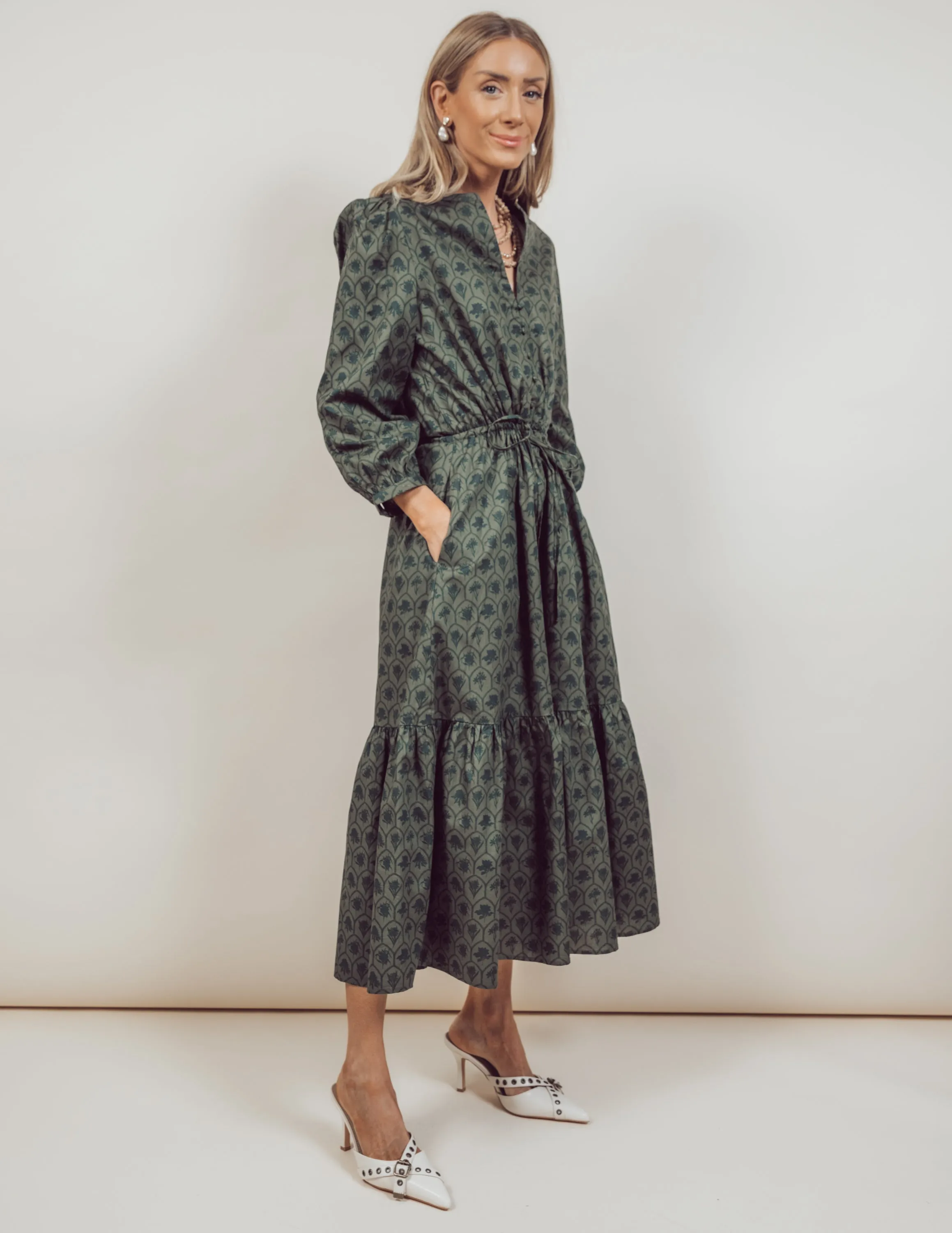 Zinnia Floral Midi Dress sold by Shop Stevie product image thumbnail 3