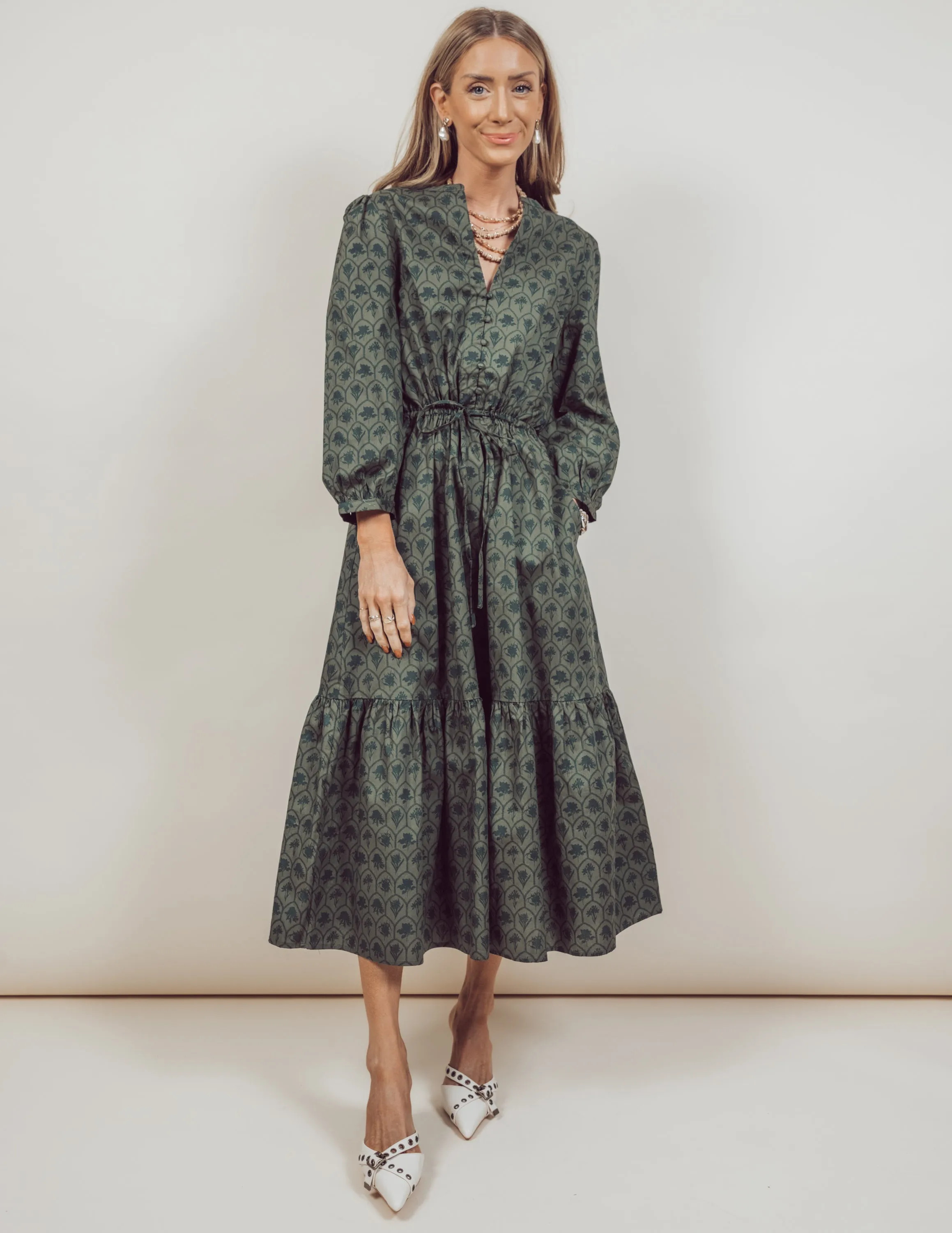 Zinnia Floral Midi Dress sold by Shop Stevie