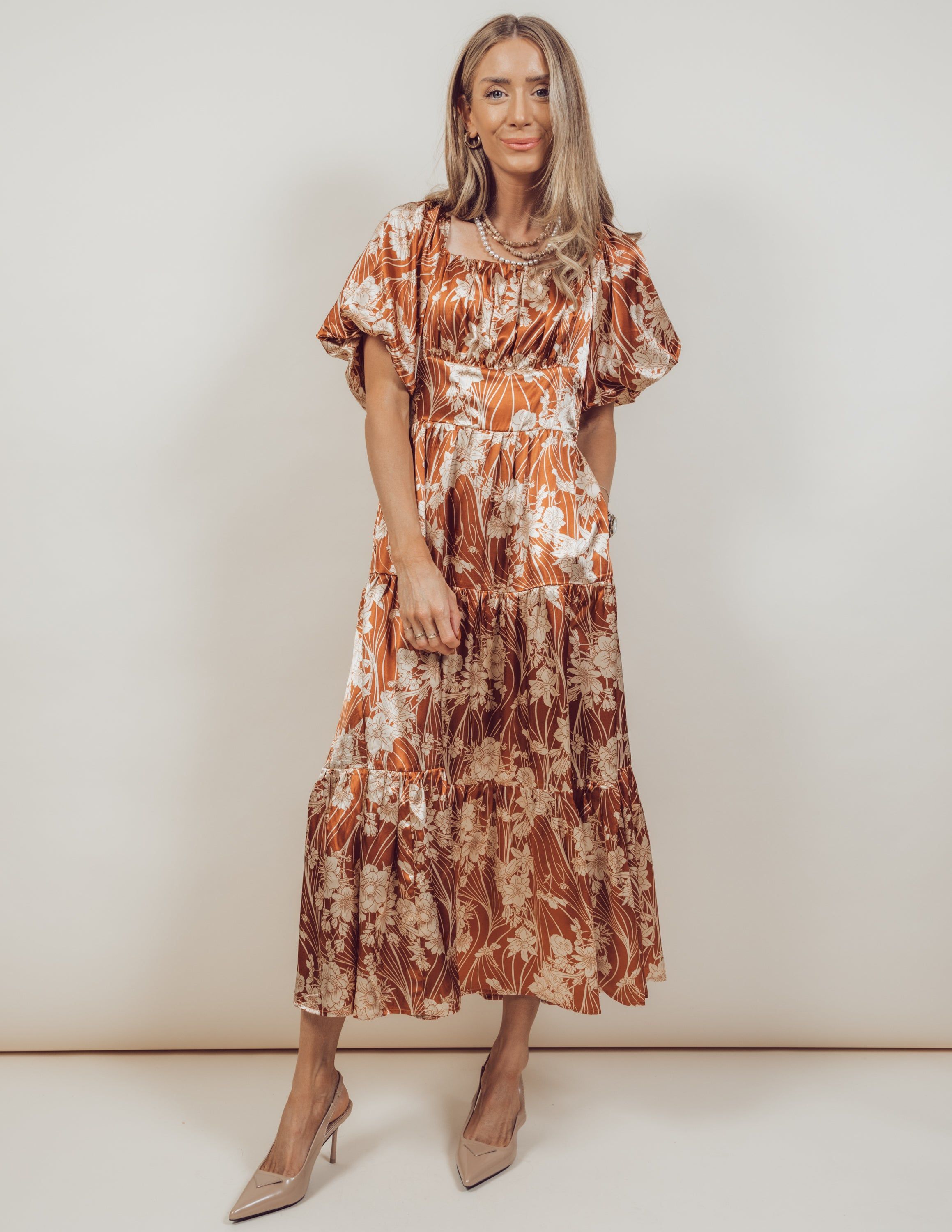 Emaline Floral Midi Dress *COMING SOON* sold by Shop Stevie
