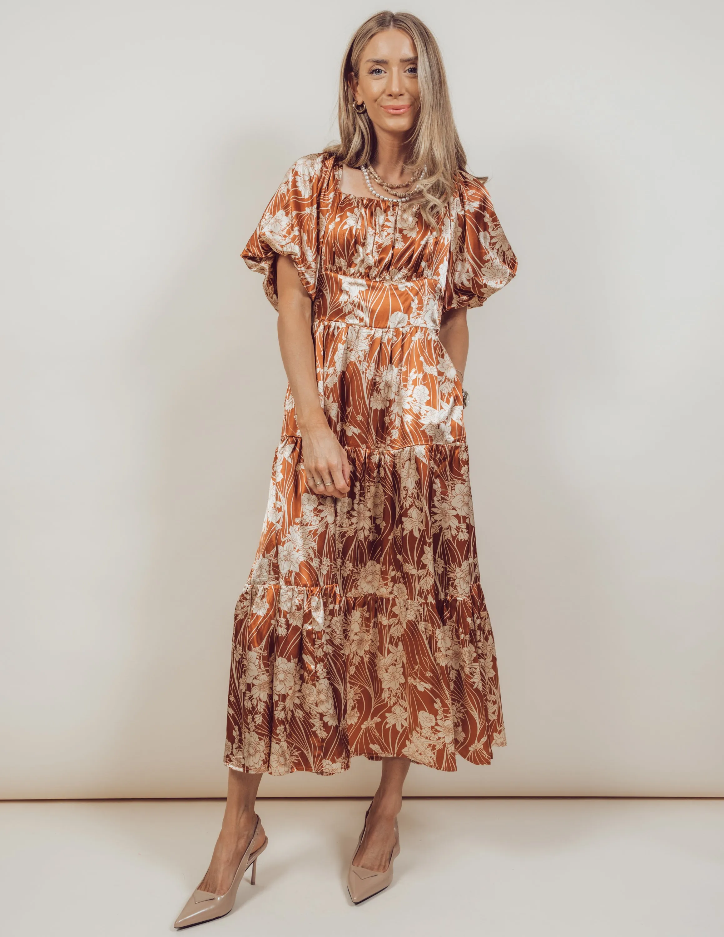 Emaline Floral Midi Dress sold by Shop Stevie