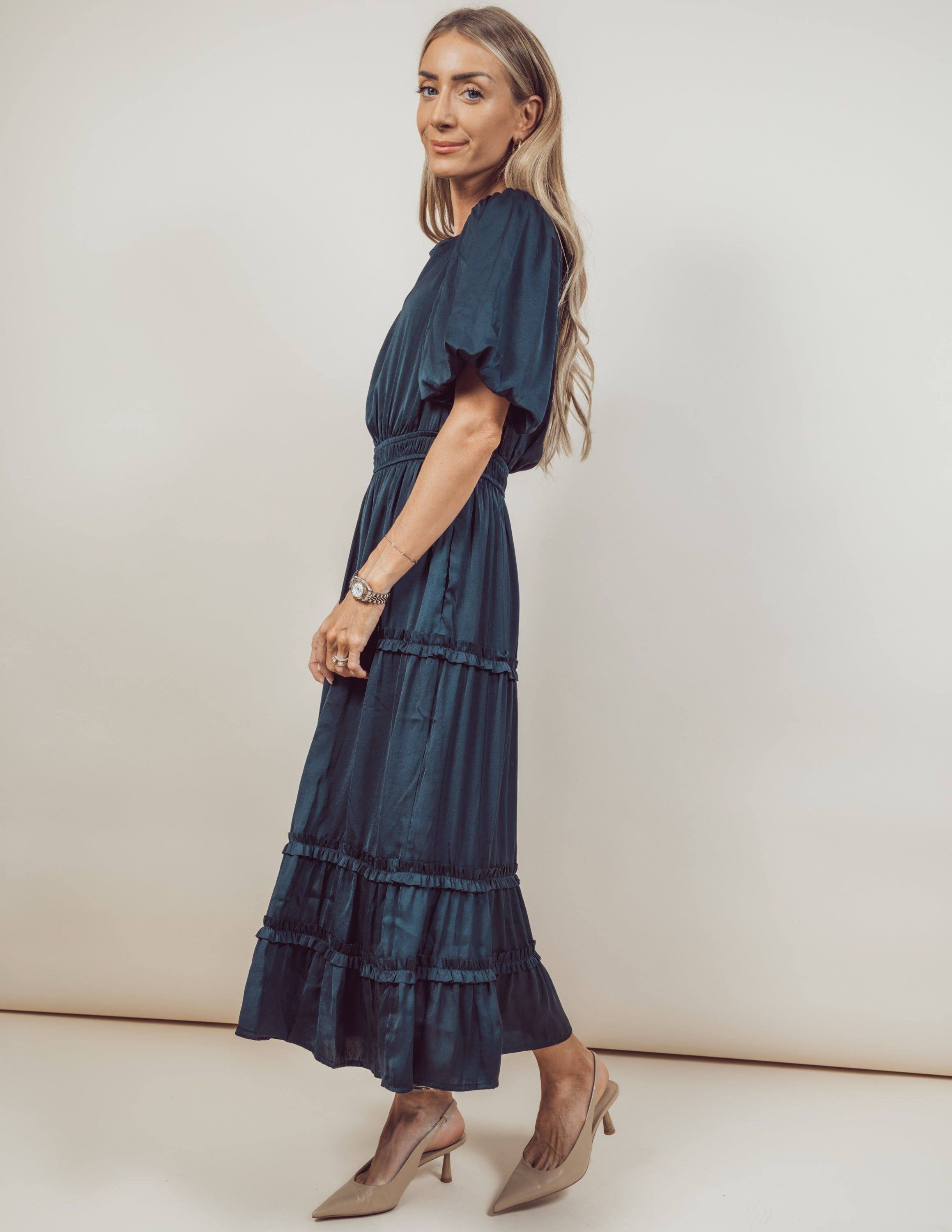 Aria Ruffle Midi Dress *COMING SOON* sold by Shop Stevie product image thumbnail 3