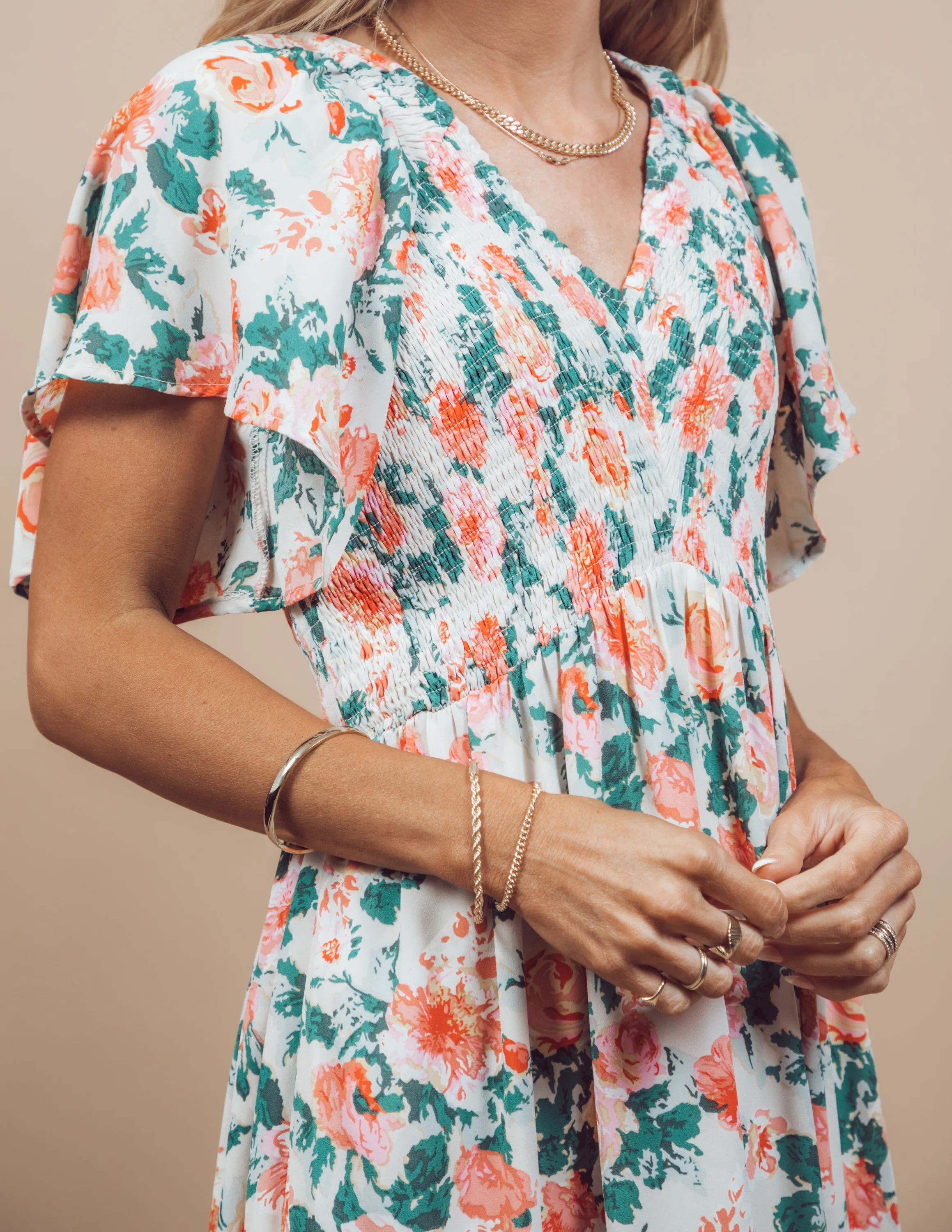 Kailynn Ruffle Midi Dress sold by Shop Stevie product image thumbnail 4