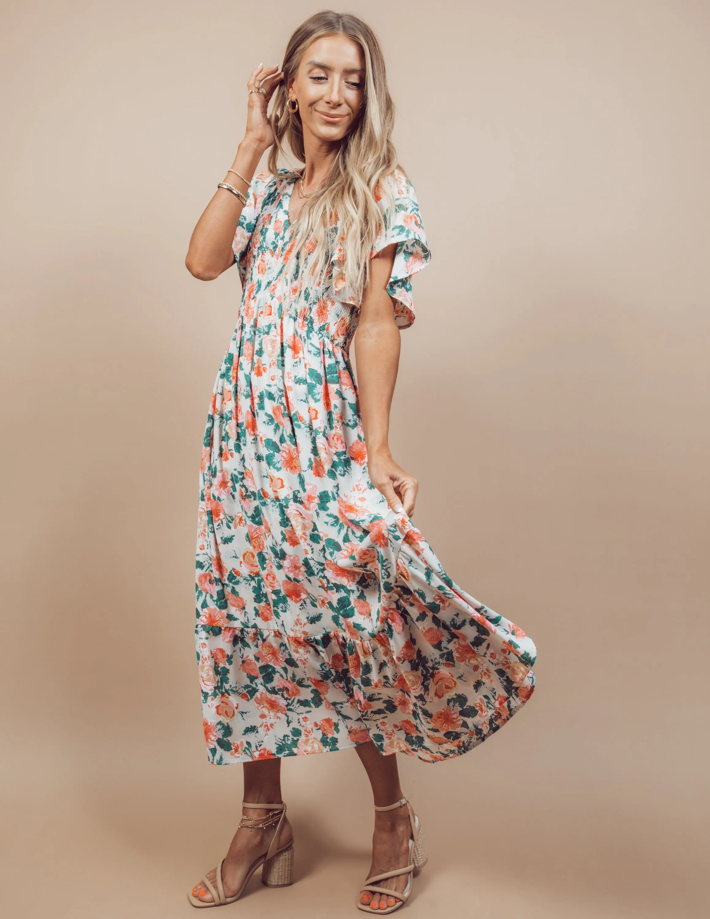 Kailynn Ruffle Midi Dress sold by Shop Stevie product image thumbnail 2