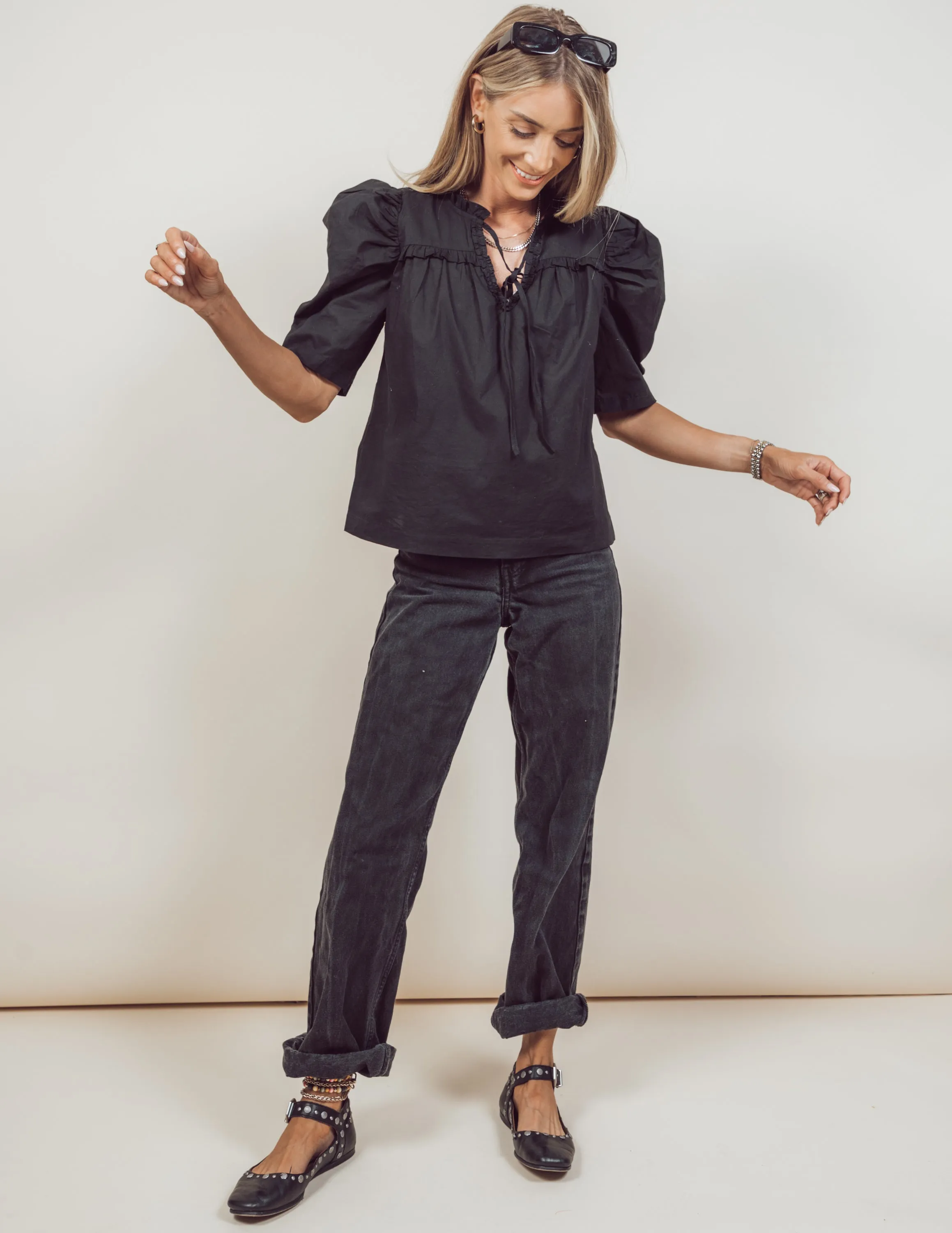 Delilah Ruffled Top sold by Shop Stevie