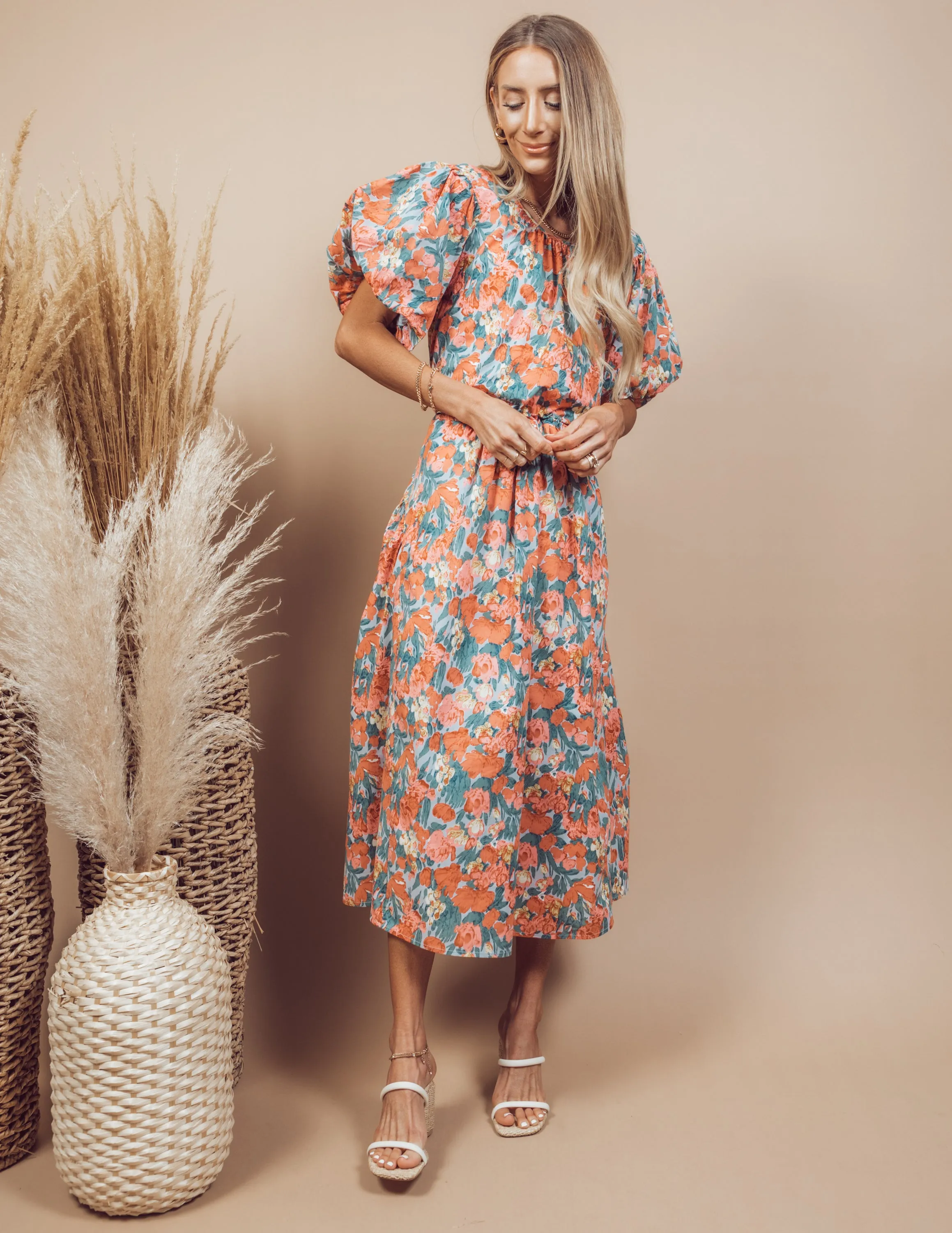 Amaris Floral Midi Dress sold by Shop Stevie product image thumbnail 3