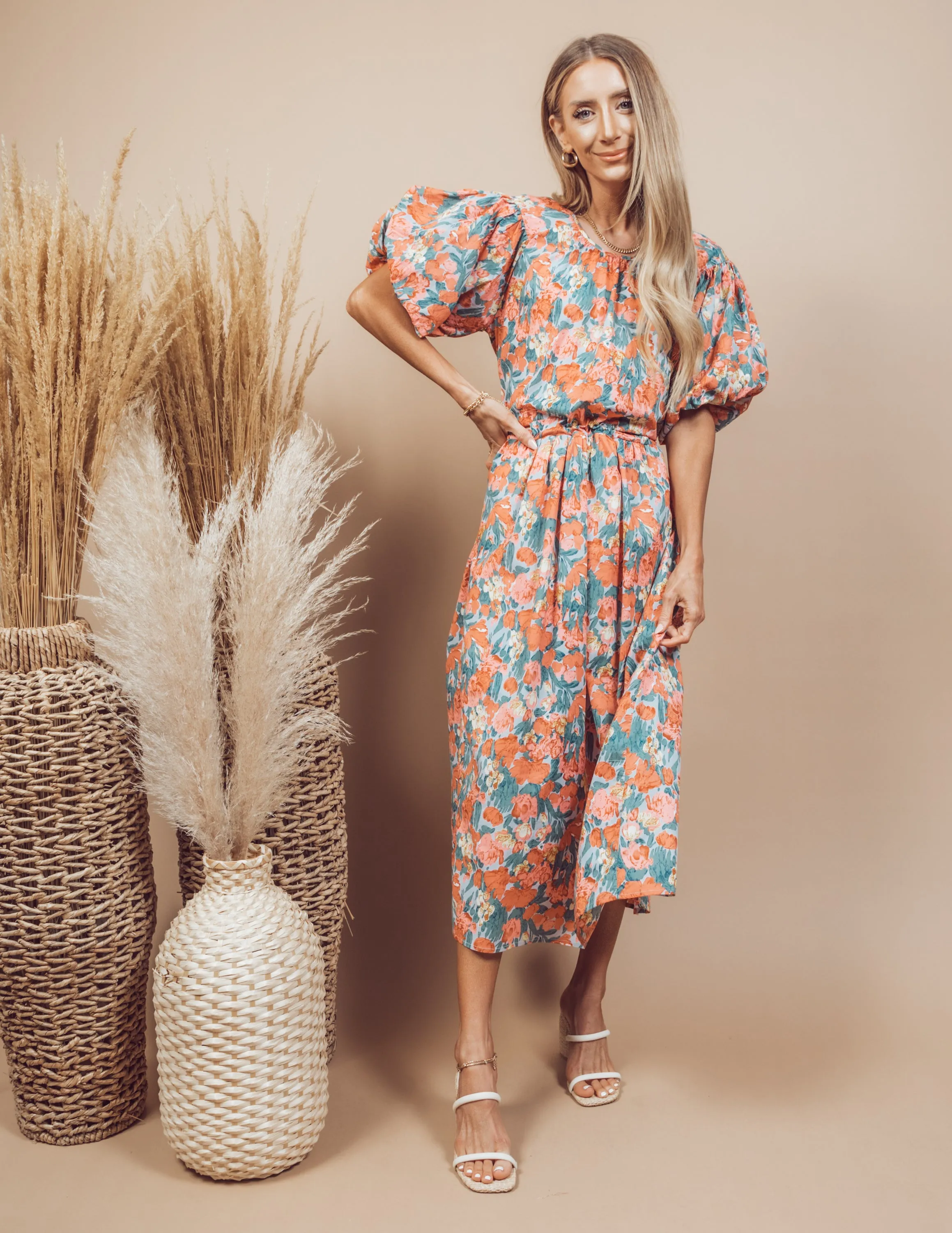 Amaris Floral Midi Dress sold by Shop Stevie product image thumbnail 2