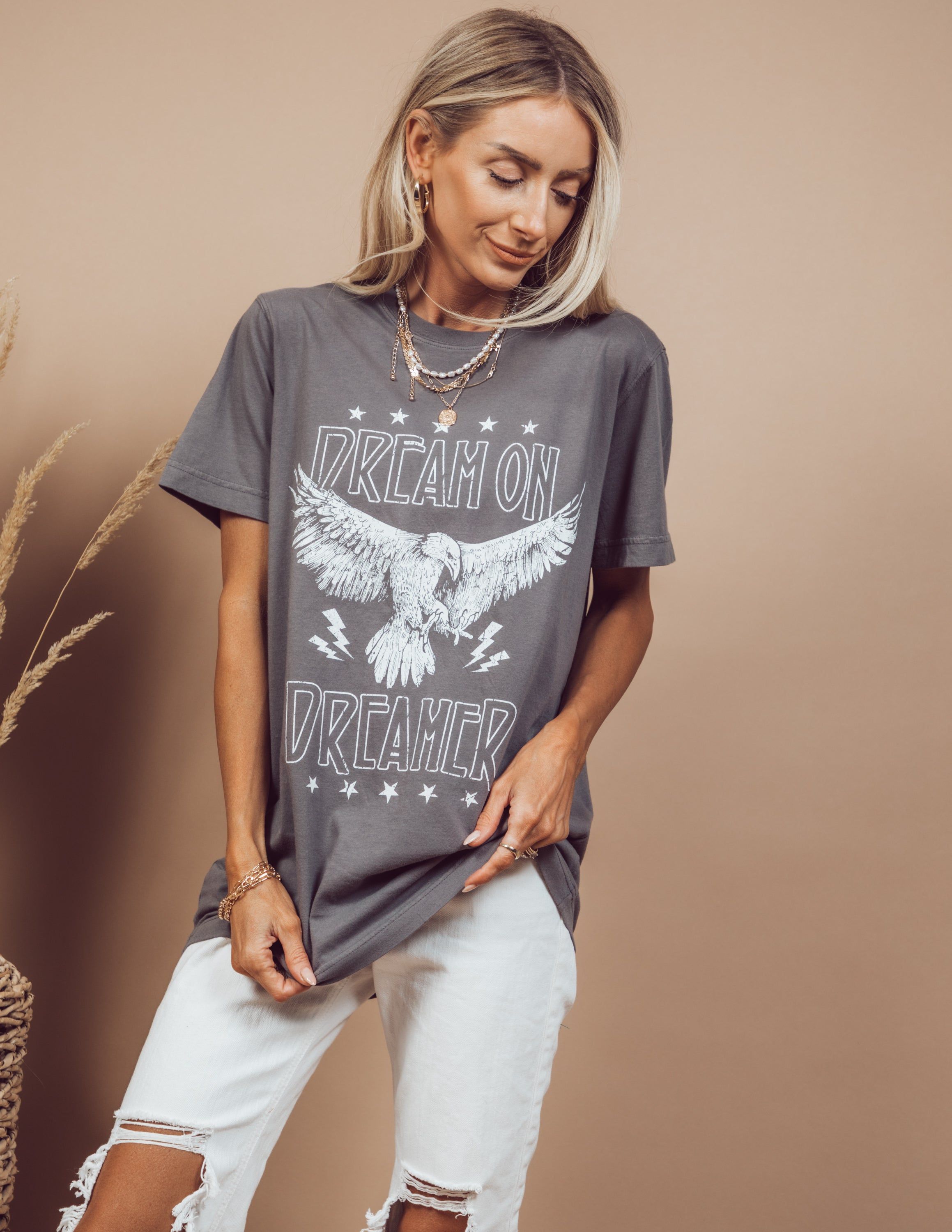 Dream on Dreamer Graphic Tee sold by Shop Stevie