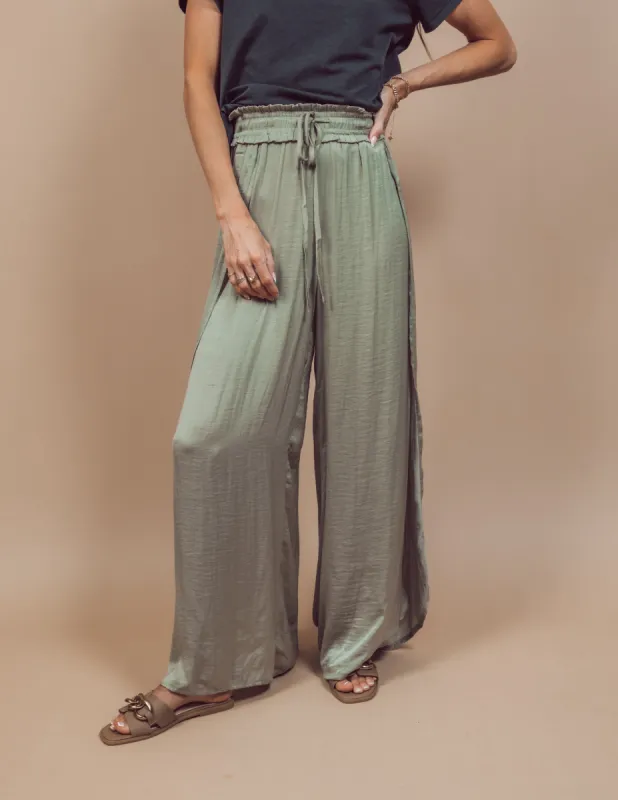 Ophelia Satin Pants sold by Shop Stevie