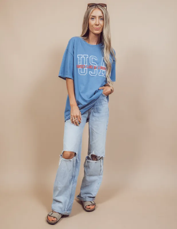Embroidered USA Tee sold by Shop Stevie