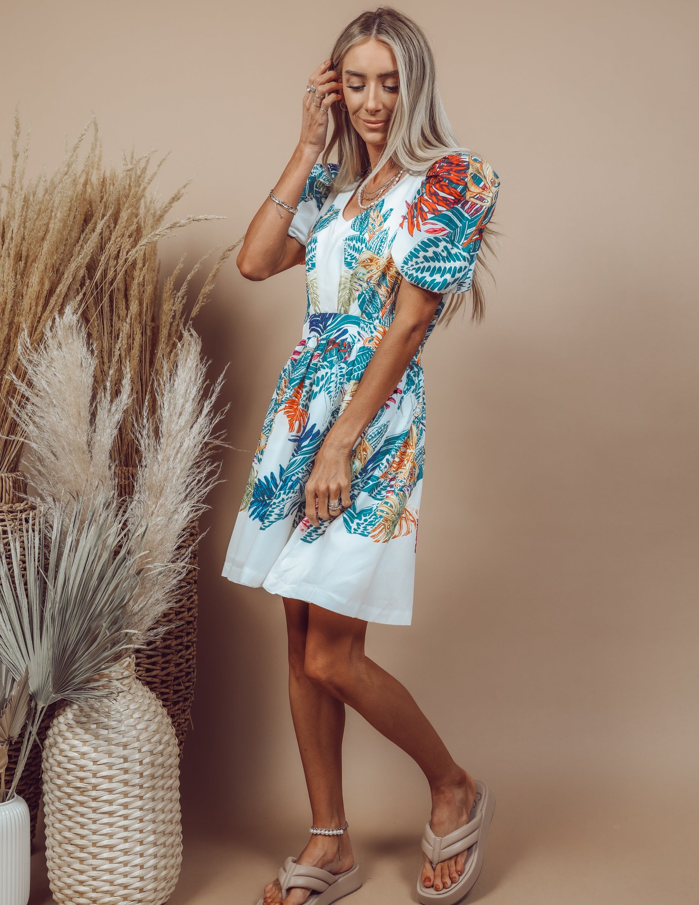 Tropical Printed Dress sold by Shop Stevie product image thumbnail 3