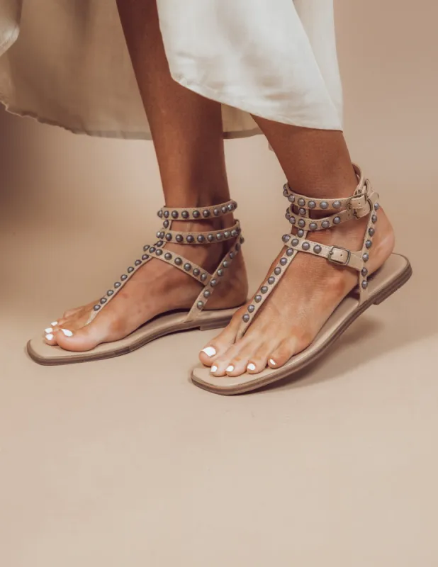 Oaklyn Studded Gladiator Sandal sold by Shop Stevie