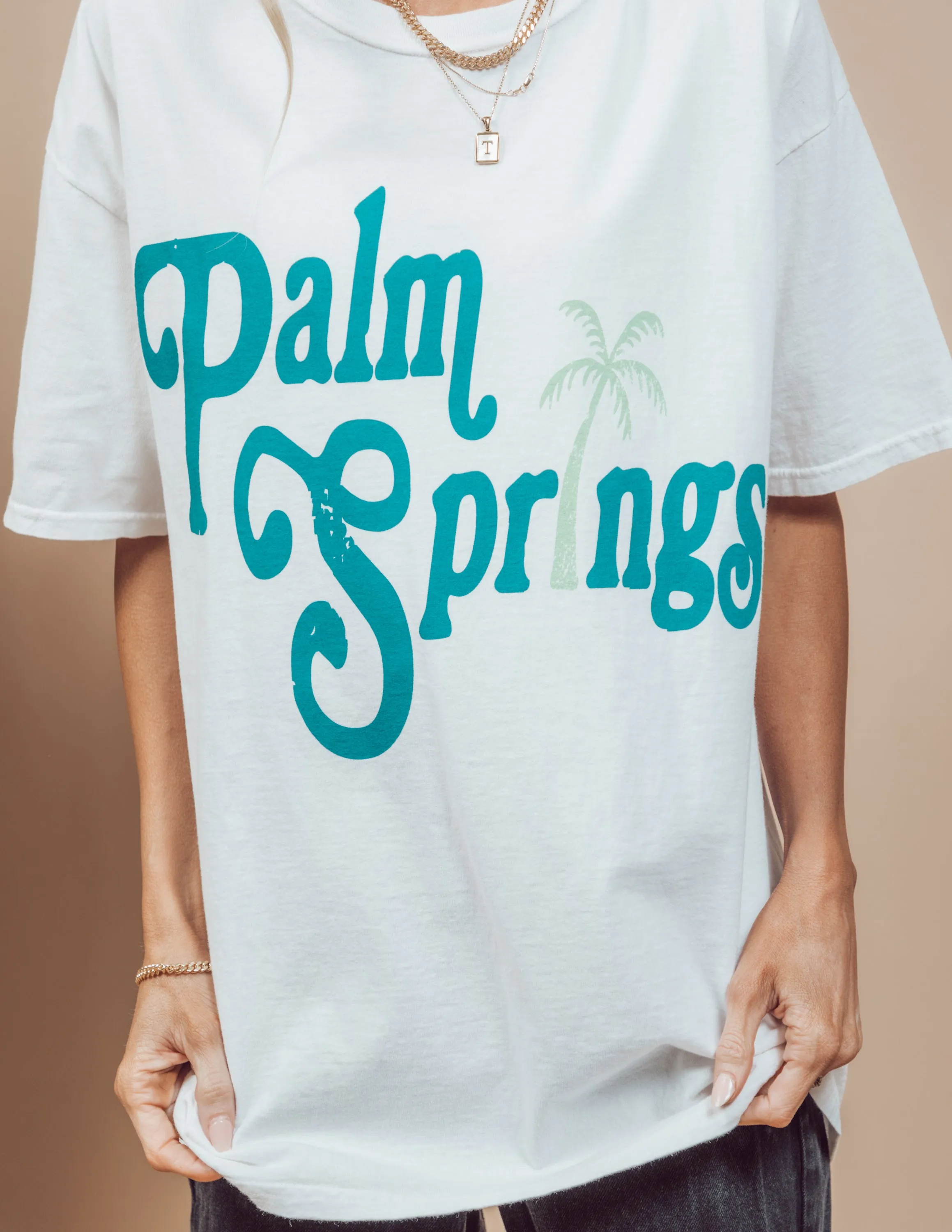Palm Springs Oversized Graphic Tee sold by Shop Stevie product image thumbnail 3