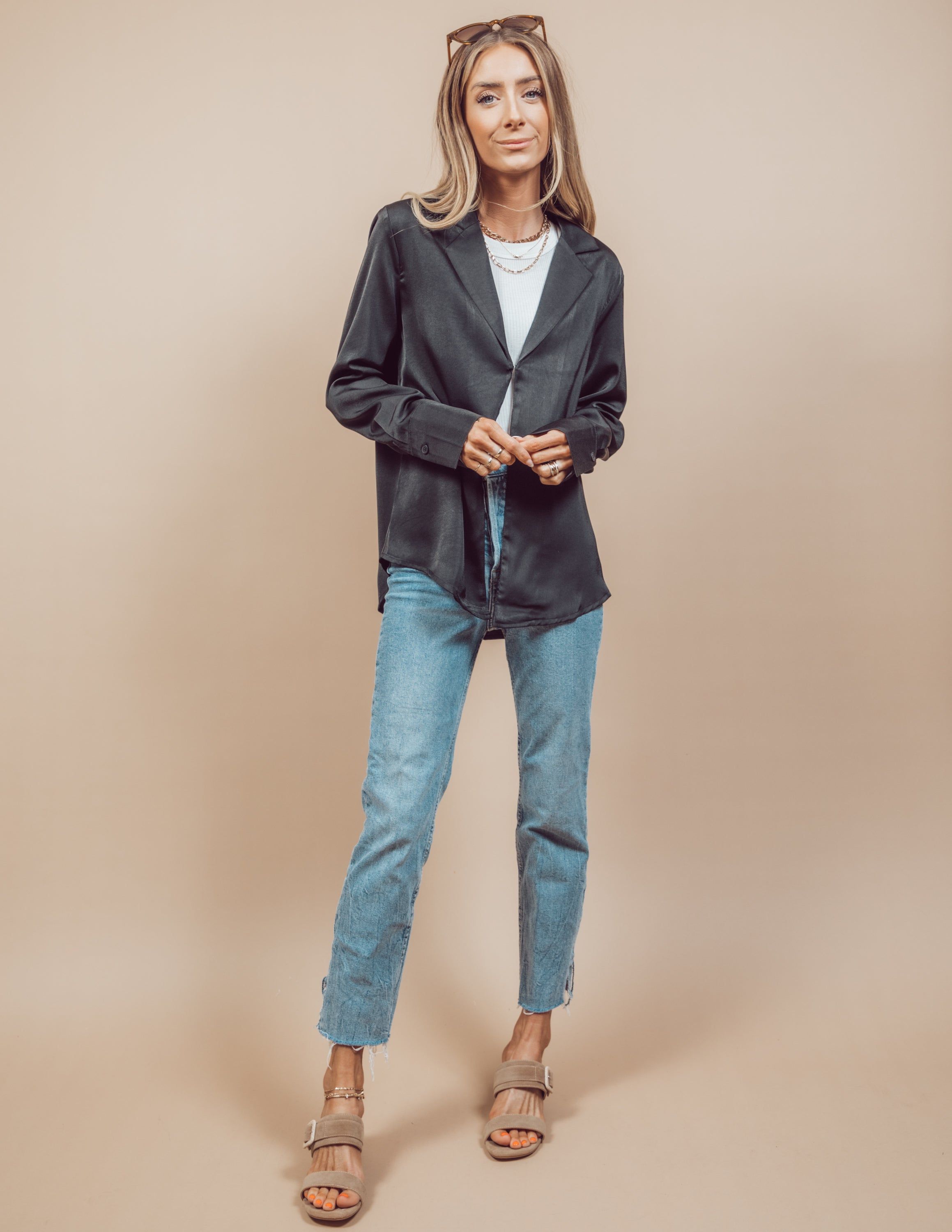 Addie Lapel Long Sleeve Top sold by Shop Stevie product image thumbnail 2