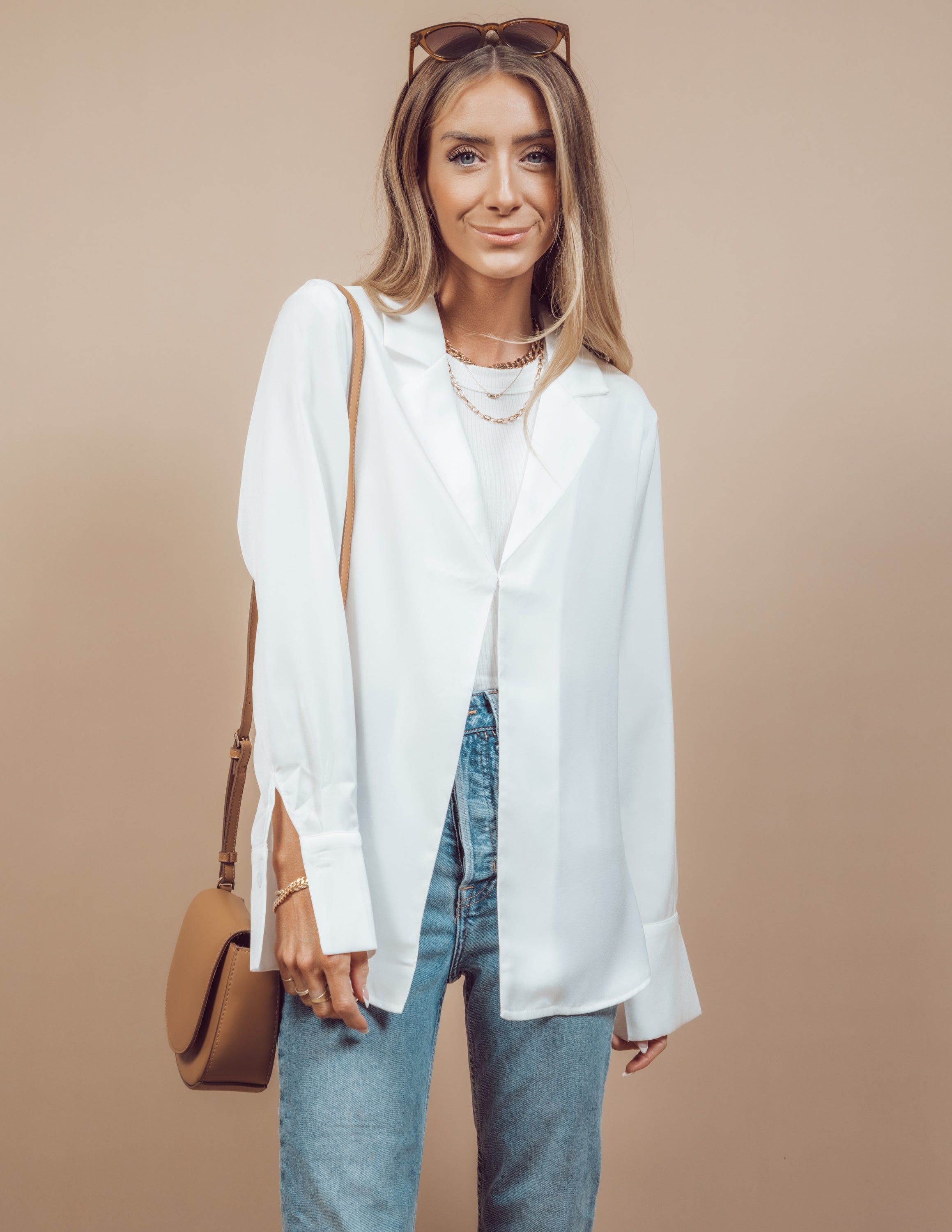 Addie Lapel Long Sleeve Top sold by Shop Stevie product image thumbnail 4