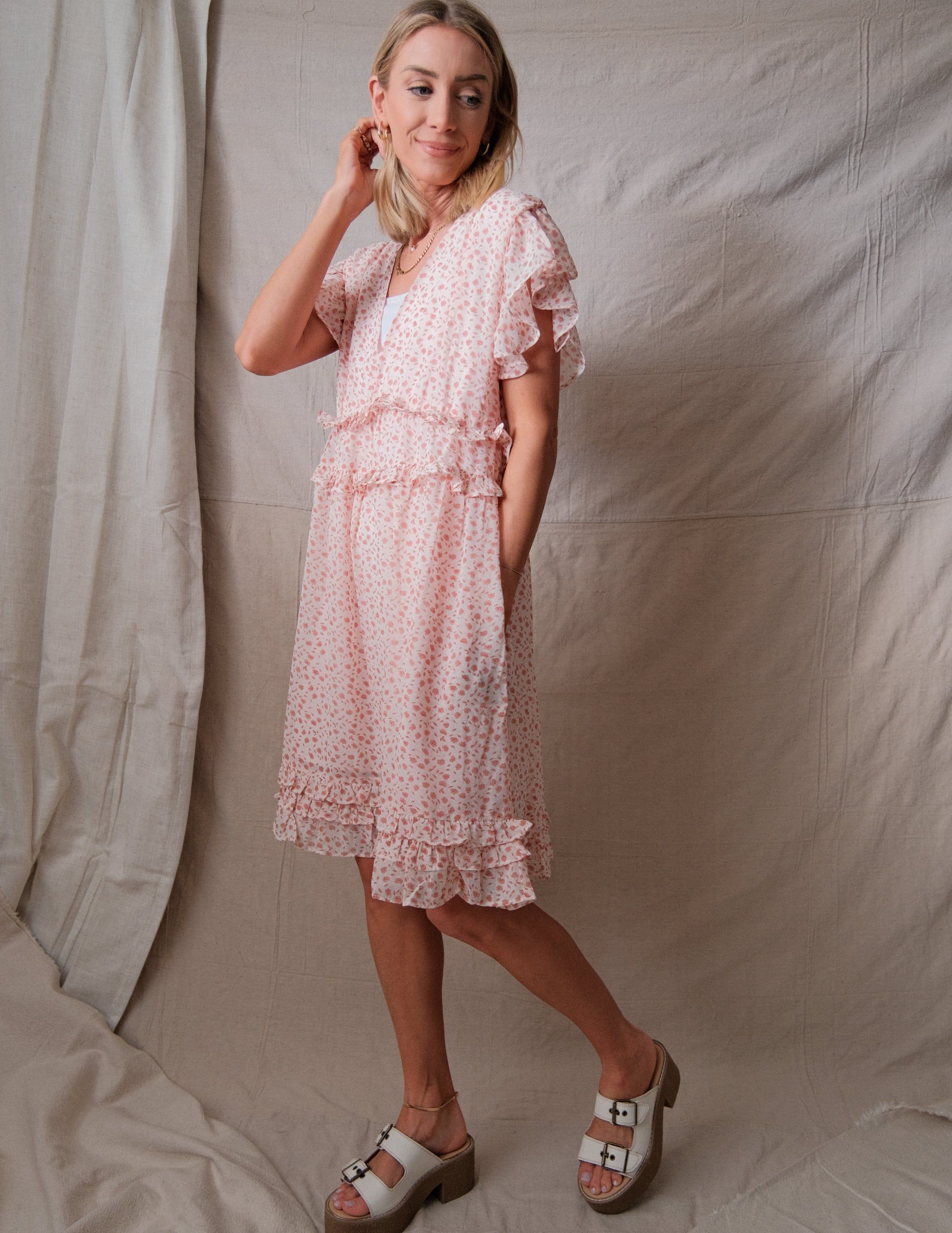 Marianne Ruffle Dress *COMING SOON* sold by Shop Stevie product image thumbnail 3