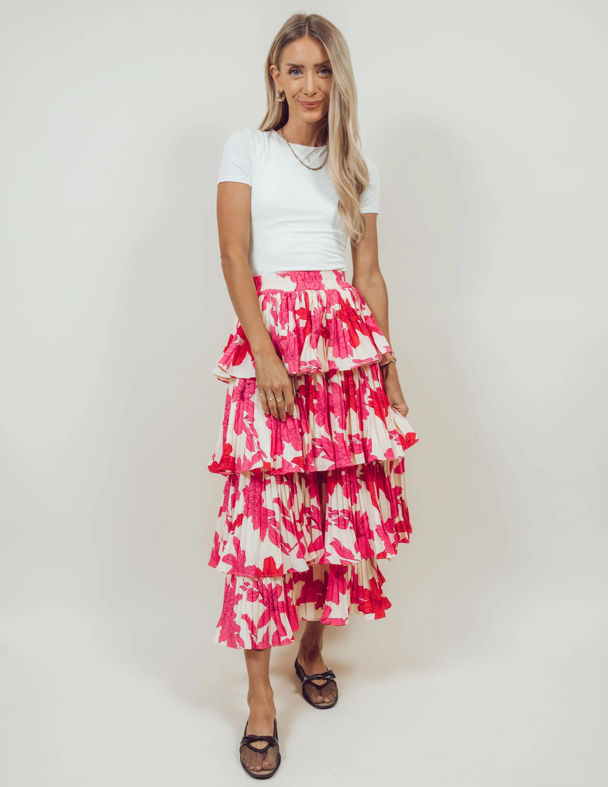 Harper Tiered Skirt sold by Shop Stevie
