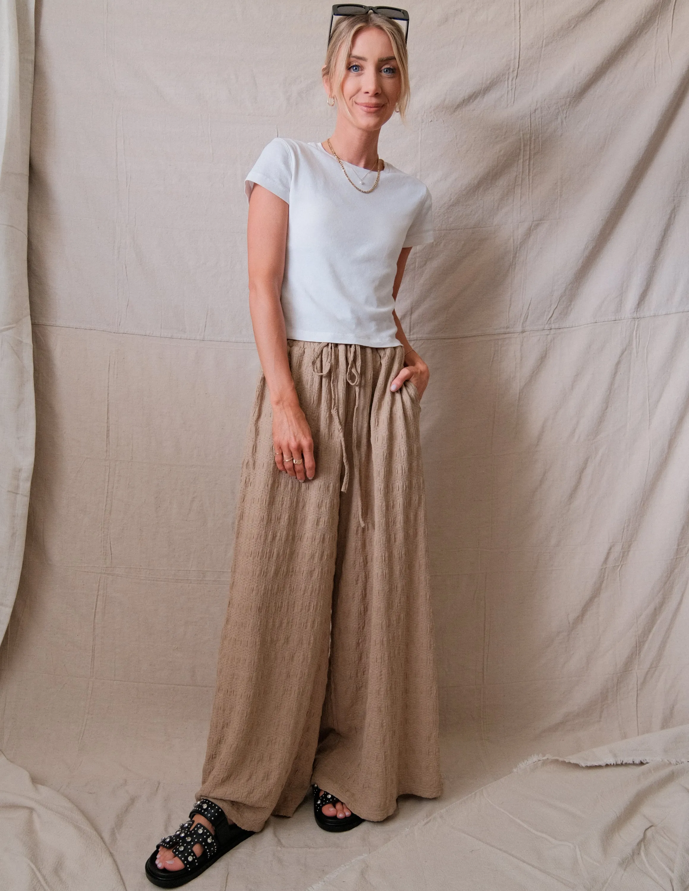 Evia Textured Wide Leg Pants sold by Shop Stevie product image thumbnail 2