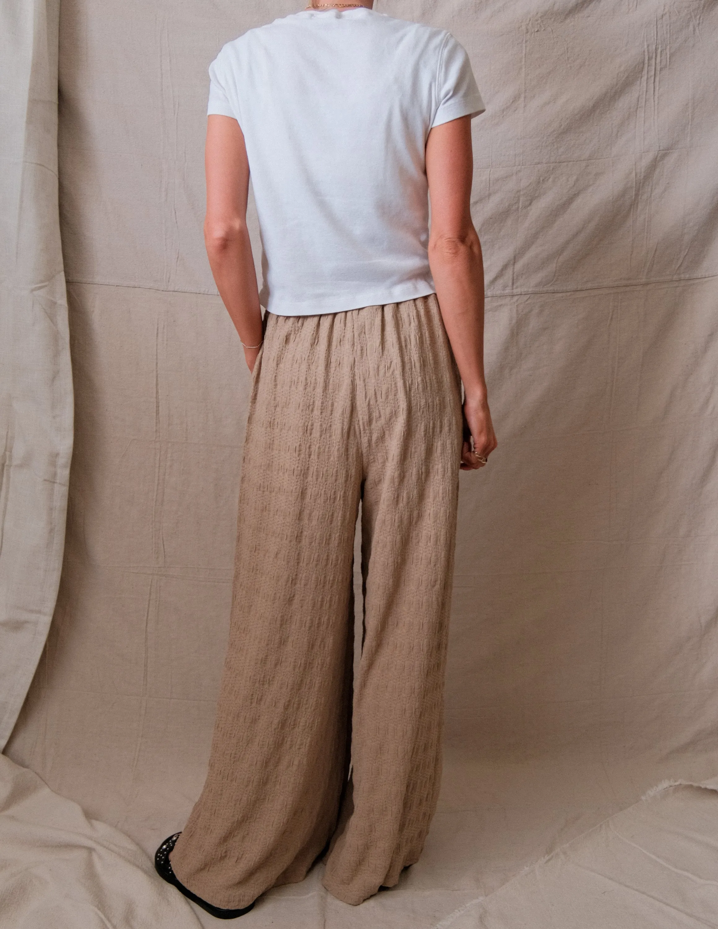 Evia Textured Wide Leg Pants sold by Shop Stevie product image thumbnail 4