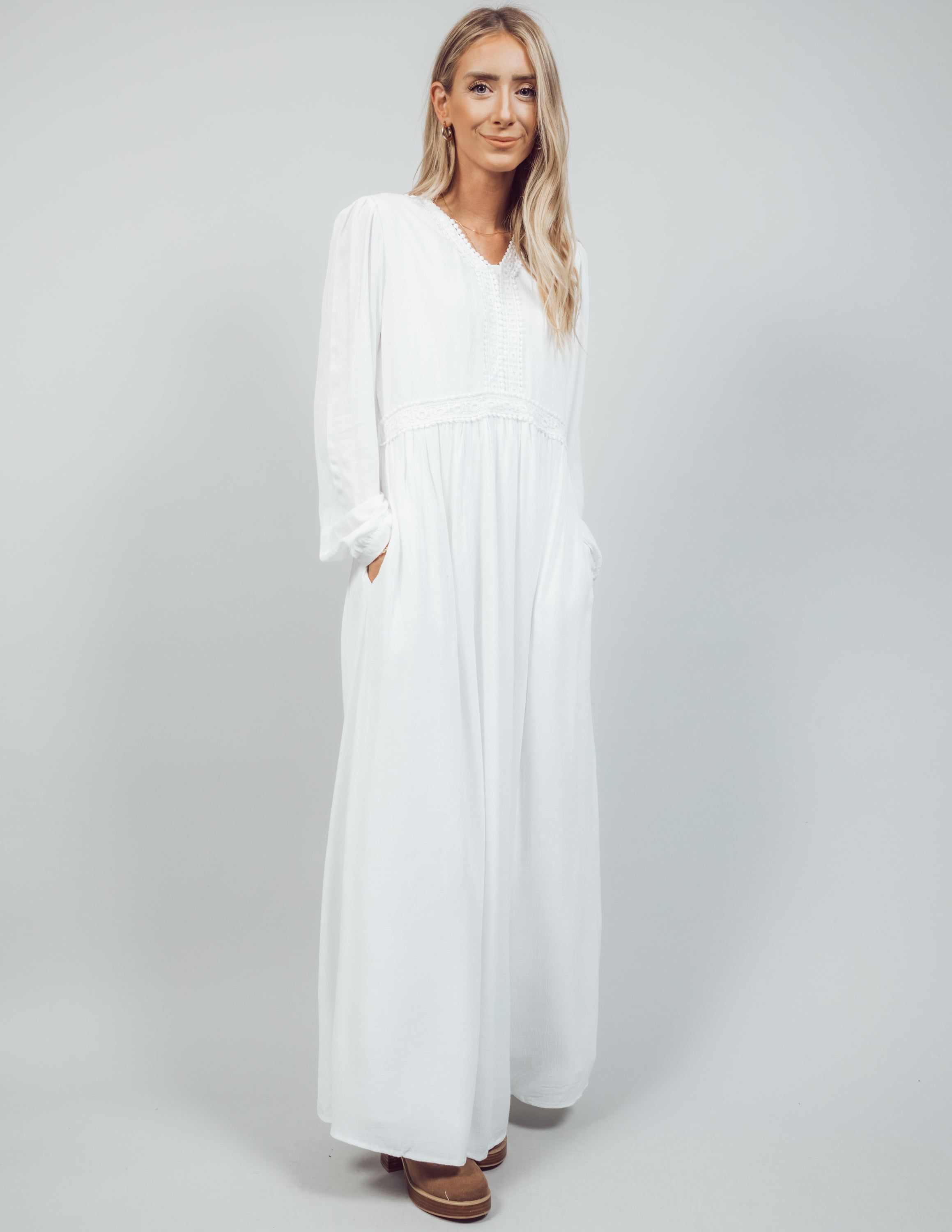 Enchanted Lace Embroidered Maxi Dress sold by Shop Stevie