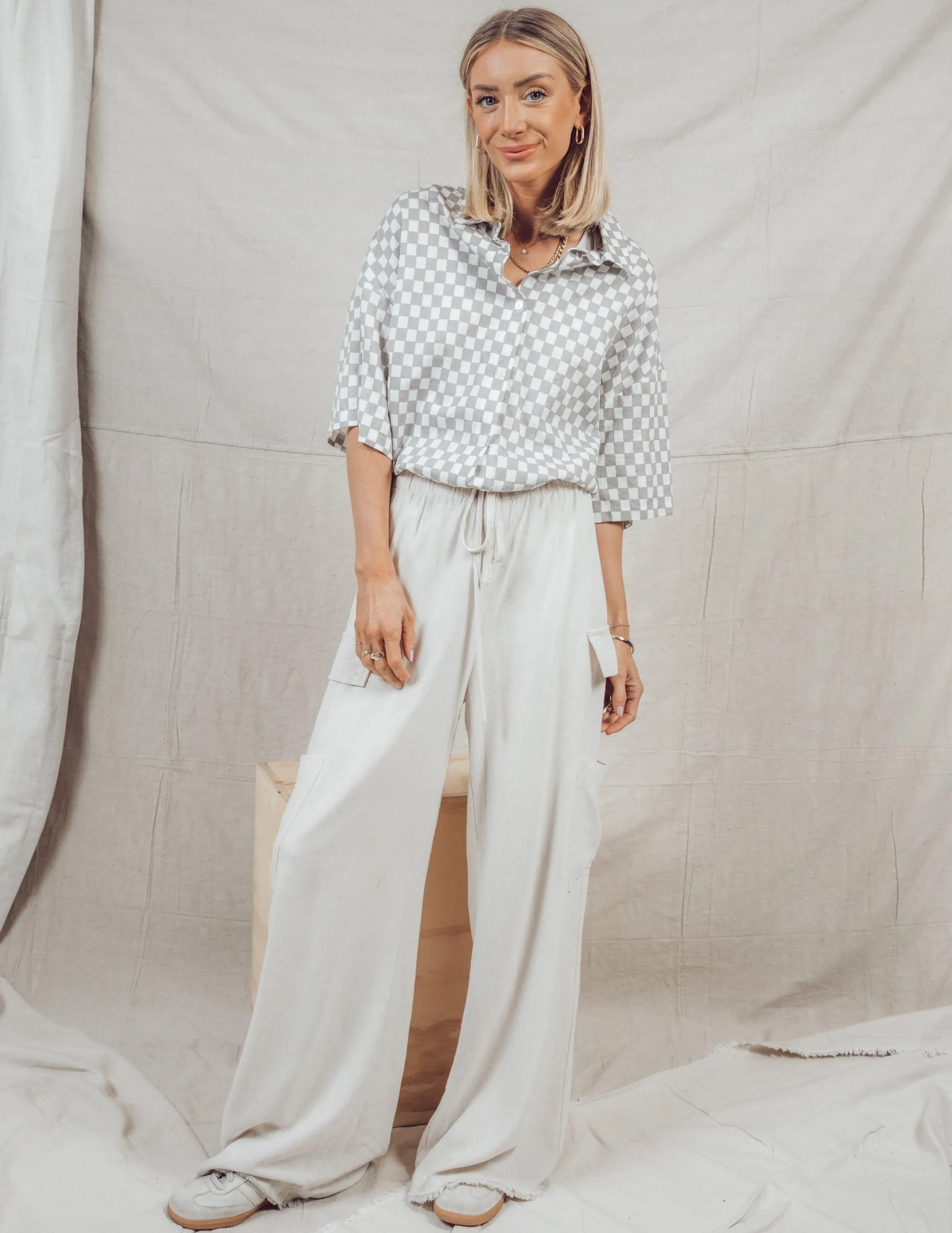 Gabby Checkered Button Down sold by Shop Stevie