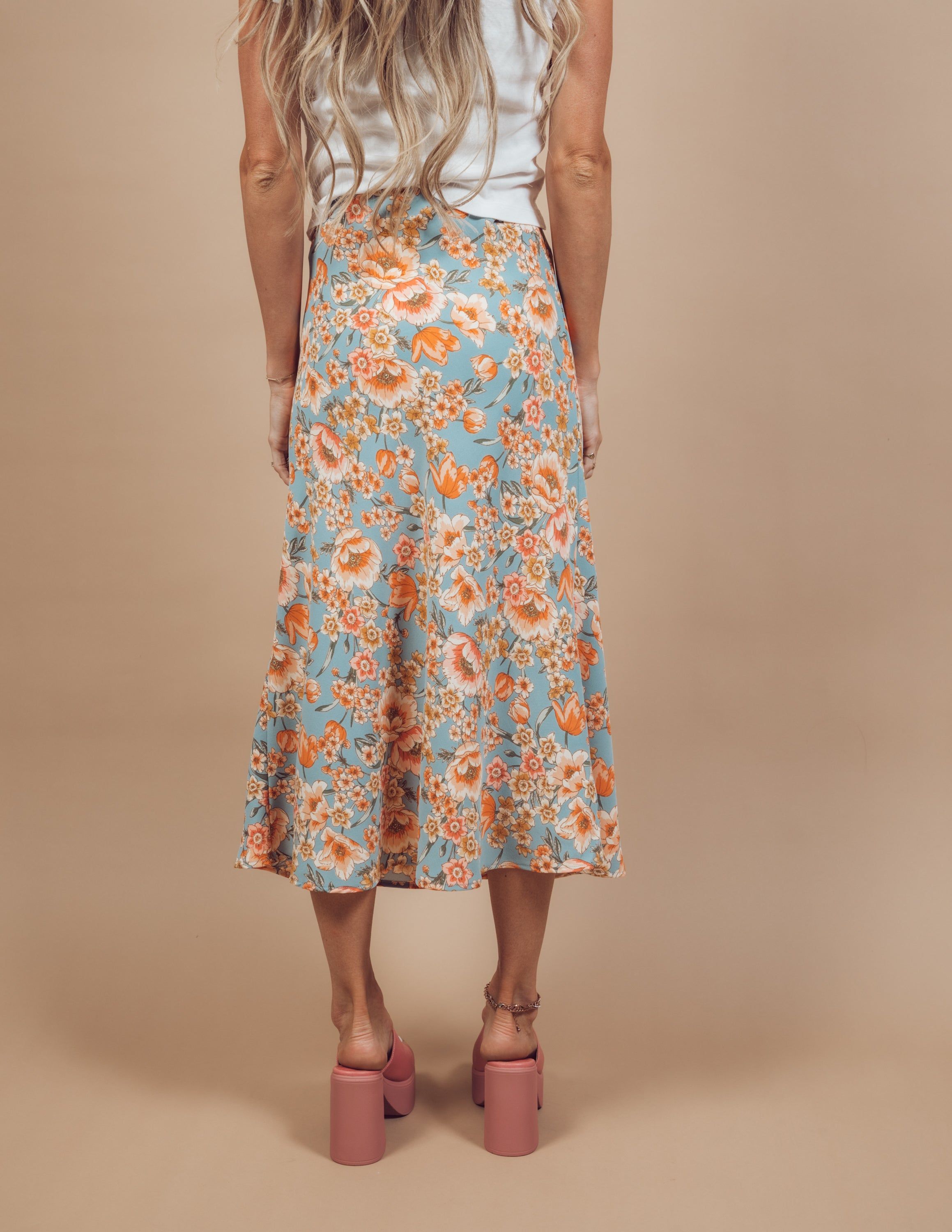 Kiana Floral Midi Skirt sold by Shop Stevie product image thumbnail 4