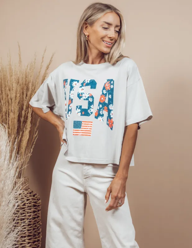 Floral USA Graphic Tee sold by Shop Stevie