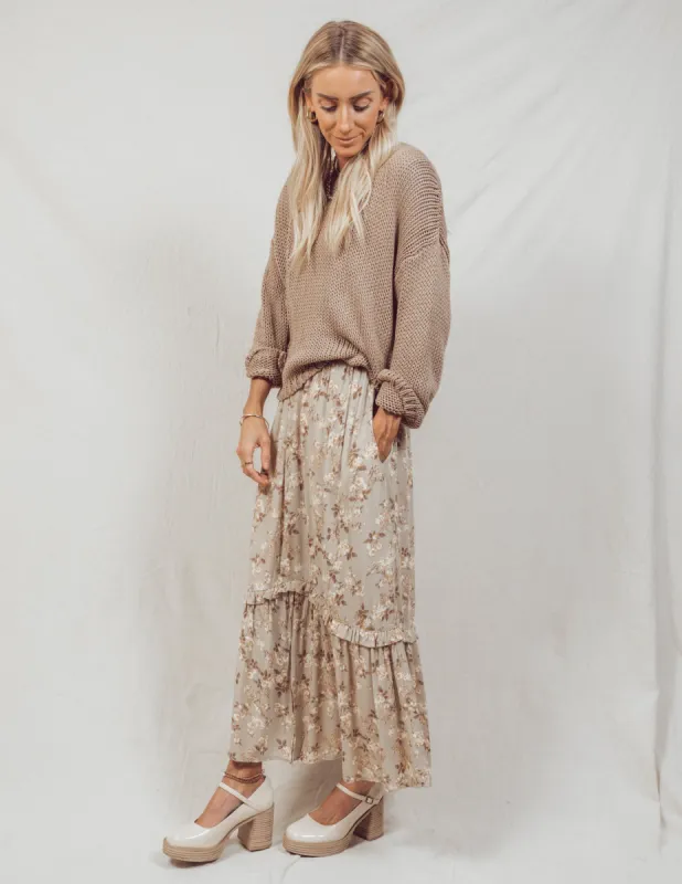 Danielle Floral Midi Skirt sold by Shop Stevie