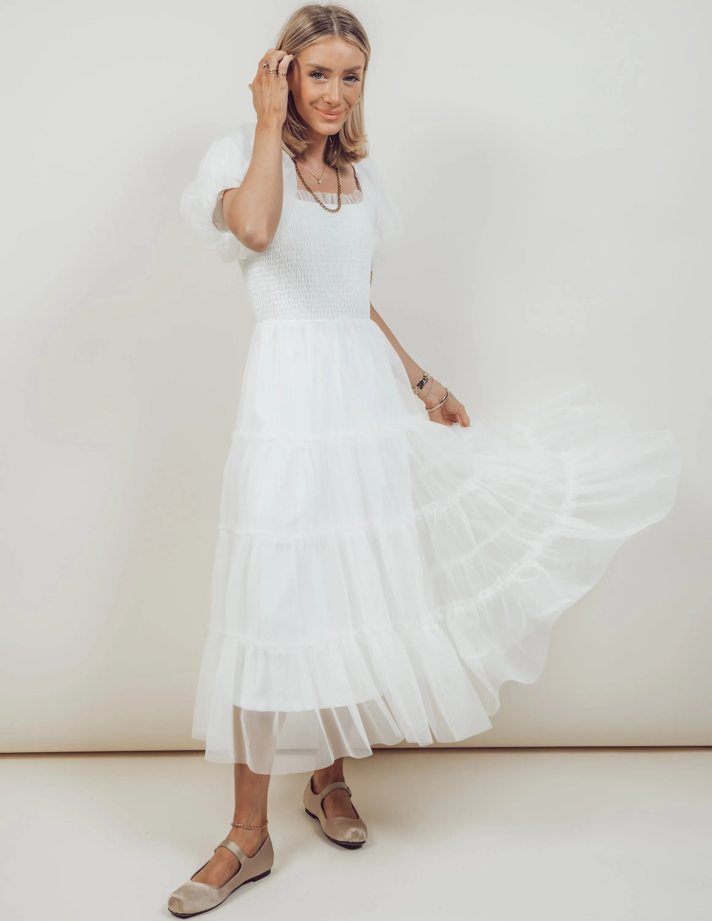 Dani Ruffle Dress sold by Shop Stevie