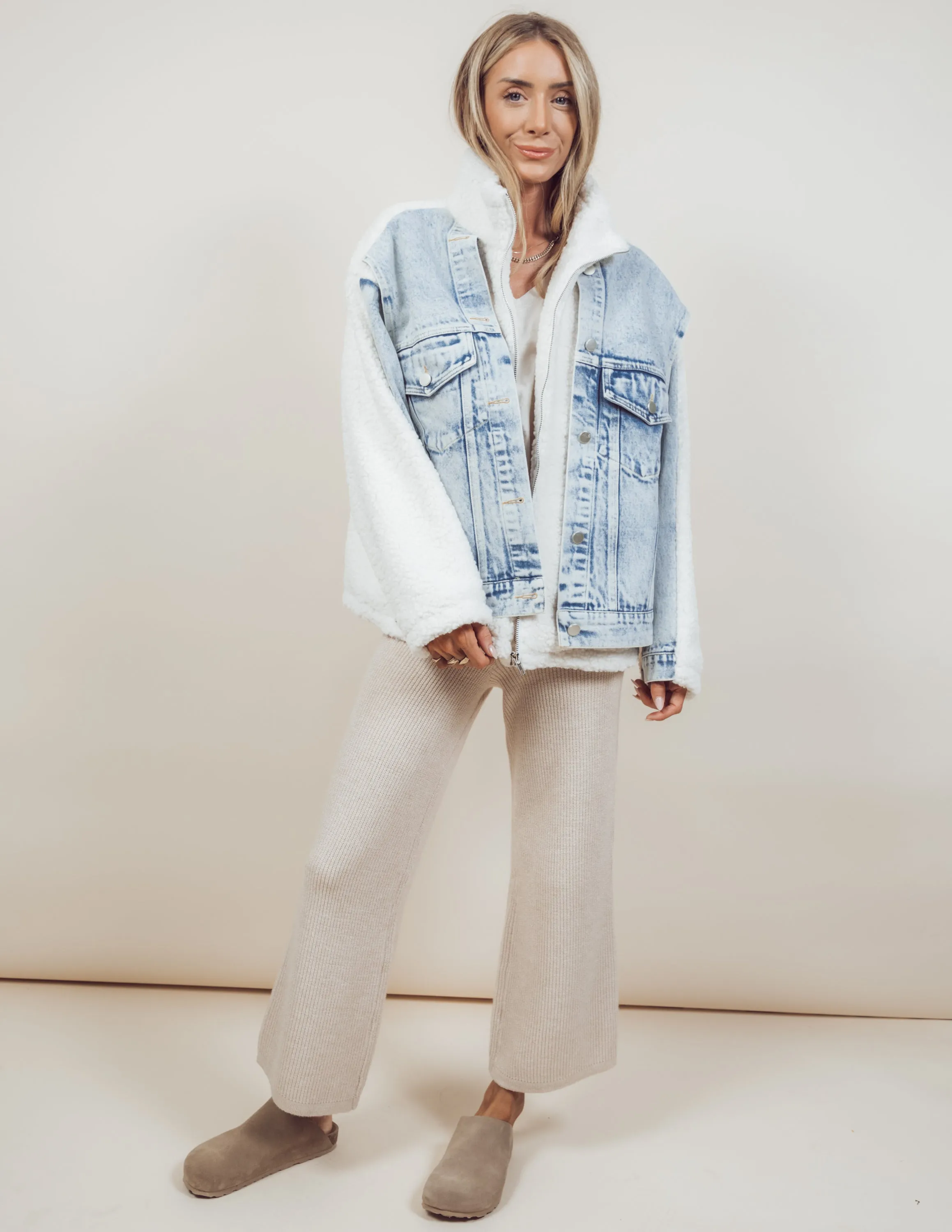 Emilia Denim Sherpa Jacket sold by Shop Stevie product image thumbnail 3