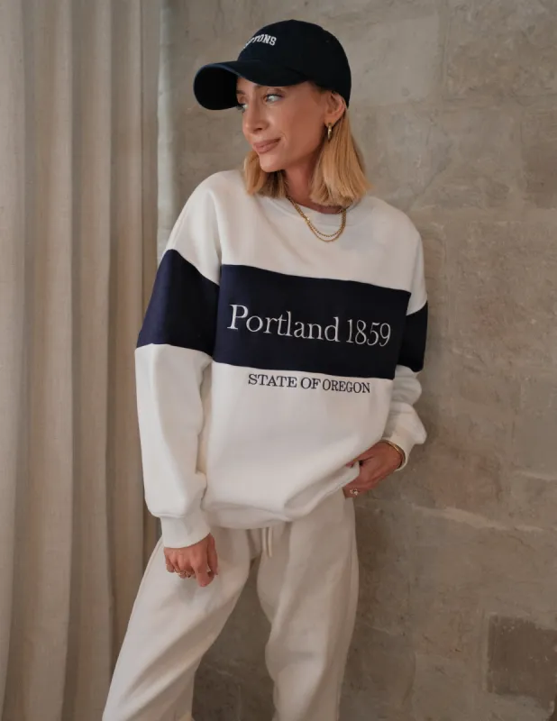 Portland Color Block Sweatshirt made by Shop Stevie
