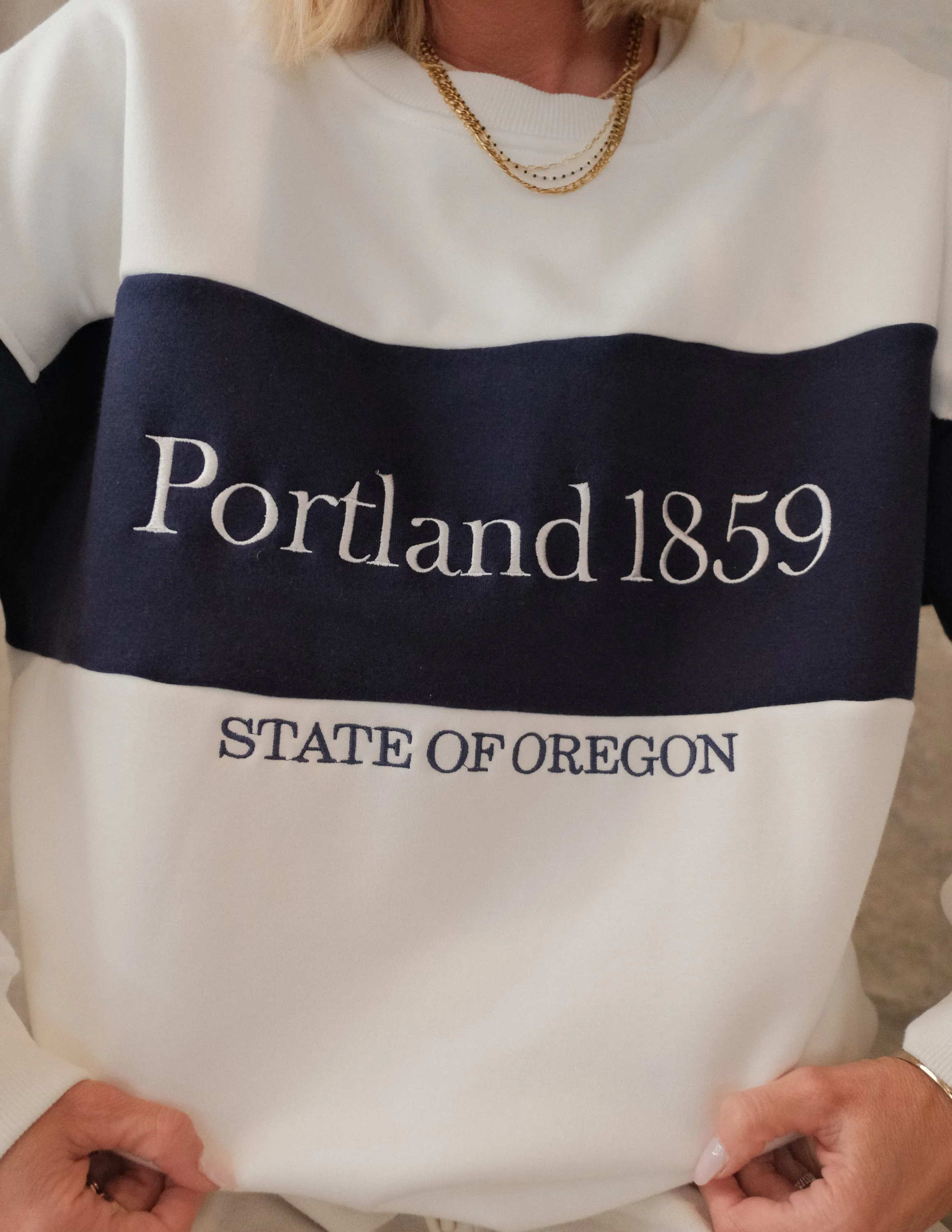 Portland Color Block Sweatshirt sold by Shop Stevie product image thumbnail 4