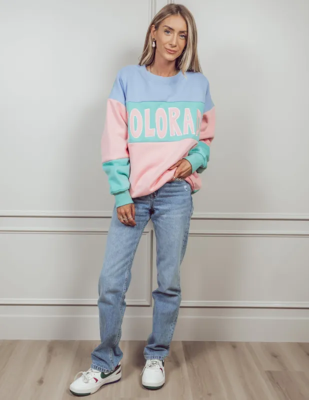 Colorado Color Block Sweatshirt sold by Shop Stevie